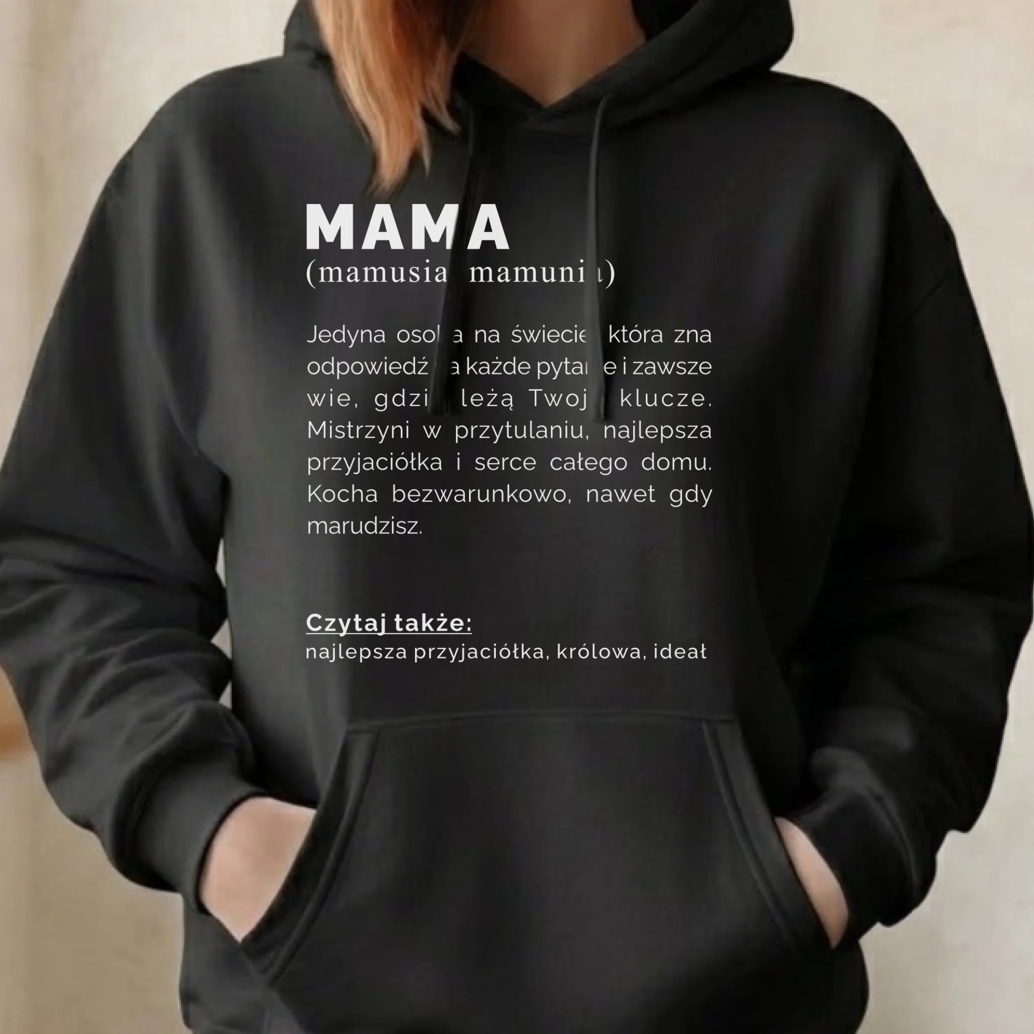 Bluza z kapturem dla mamy - Mama definicja DM40 - StoryCups.pl