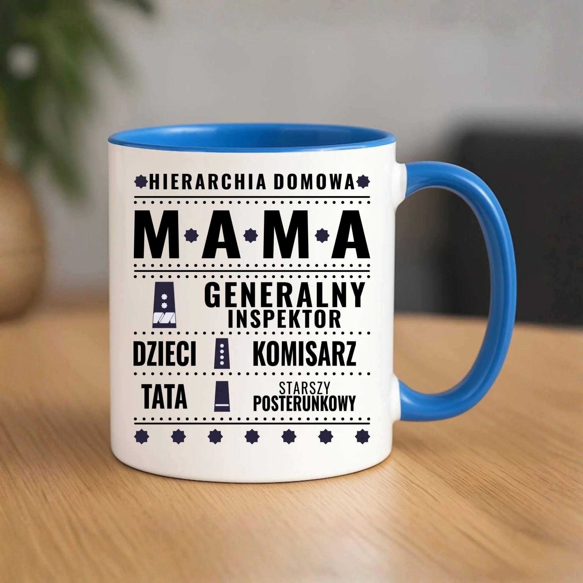 Kubek dla mamy - Generał Mama Policja - personalizowany DM41 - StoryCups.pl