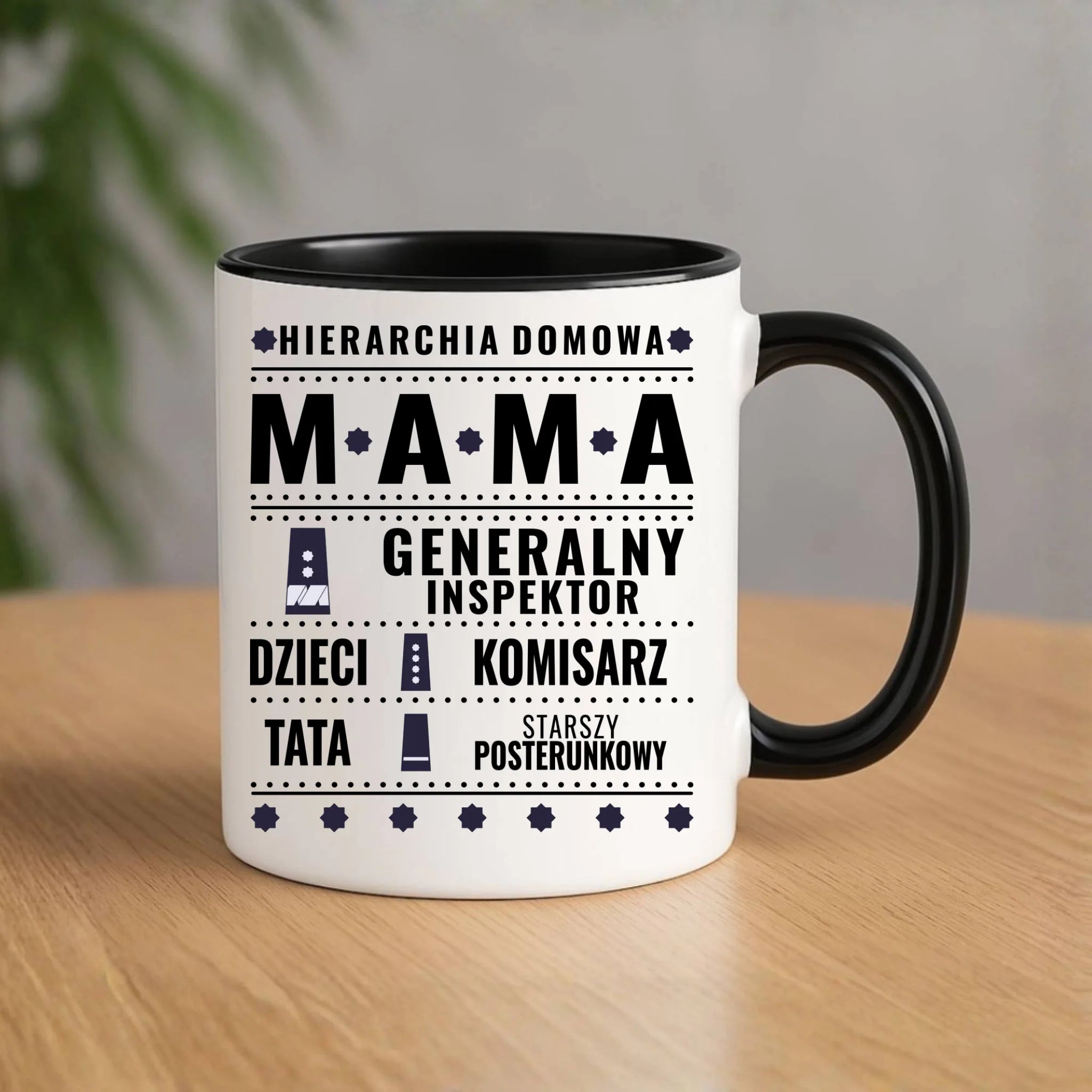 Kubek dla mamy - Generał Mama Policja - personalizowany DM41 - StoryCups.pl