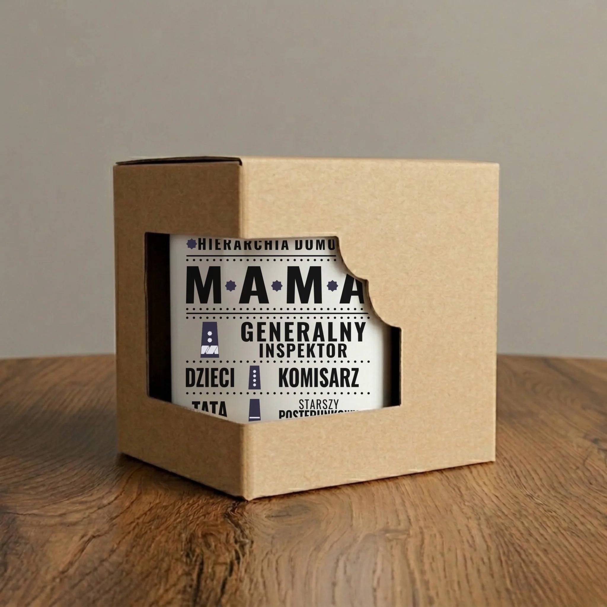 Kubek dla mamy - Generał Mama Policja - personalizowany DM41 - StoryCups.pl