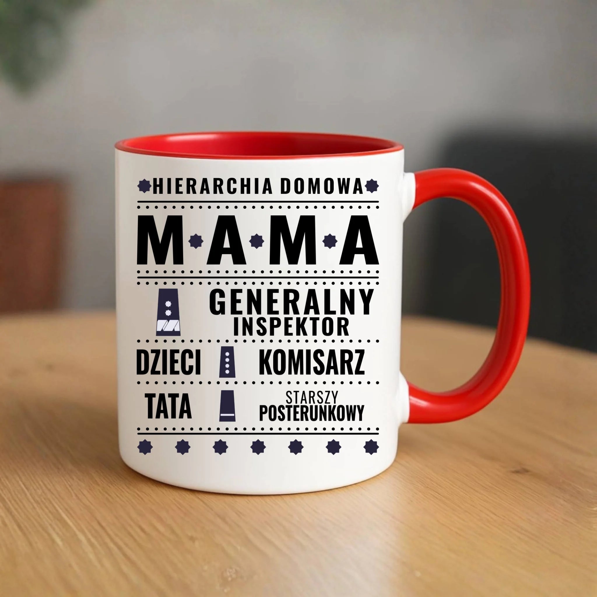 Kubek dla mamy - Generał Mama Policja - personalizowany DM41 - StoryCups.pl