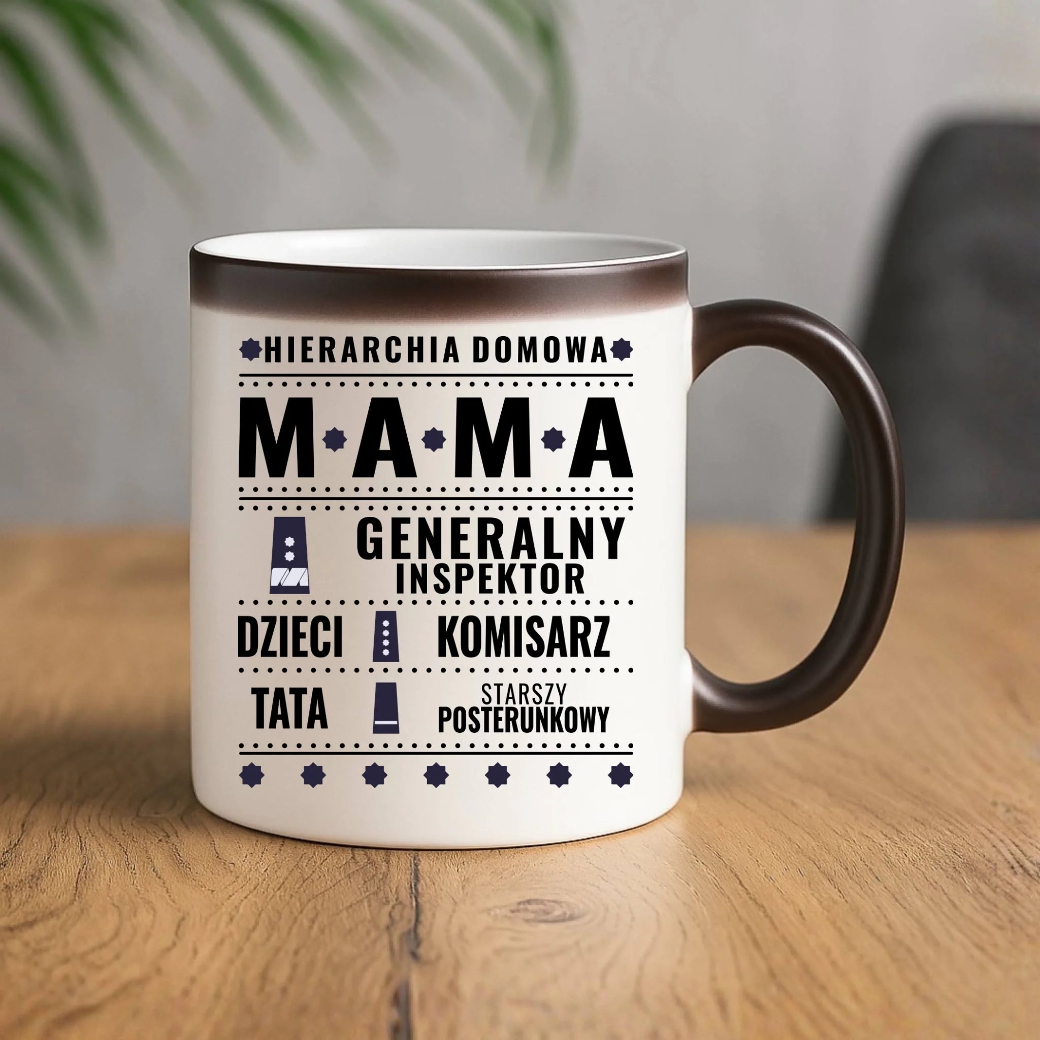 Kubek magiczny dla mamy - Generał Mama Policja - personalizowany DM41 - StoryCups.pl