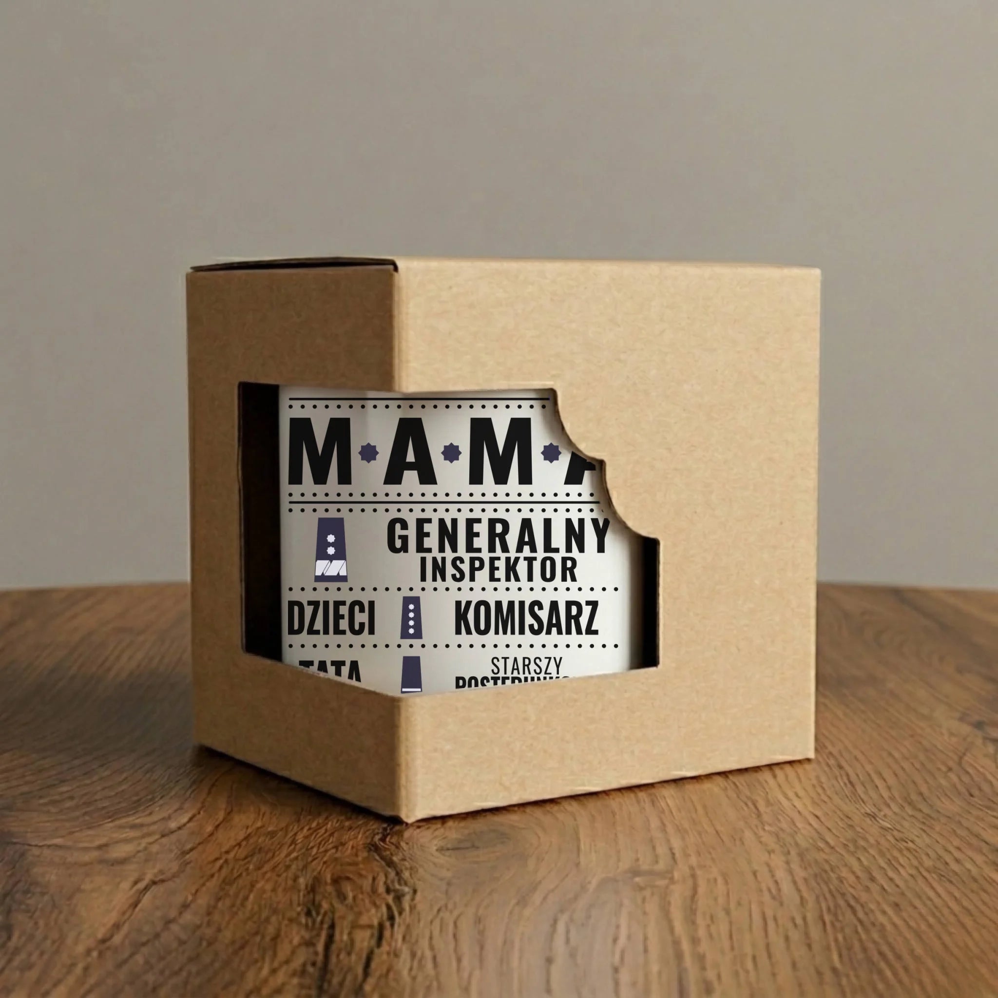 Kubek magiczny dla mamy - Generał Mama Policja - personalizowany DM41 - StoryCups.pl