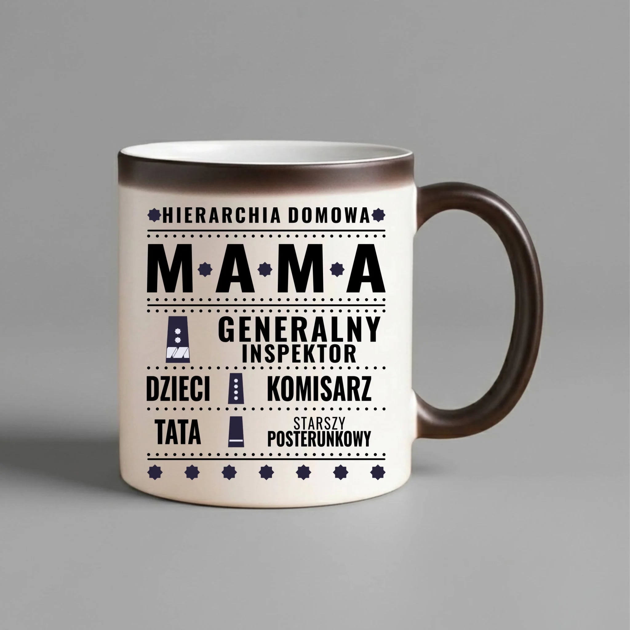 Kubek magiczny dla mamy - Generał Mama Policja - personalizowany DM41 - StoryCups.pl