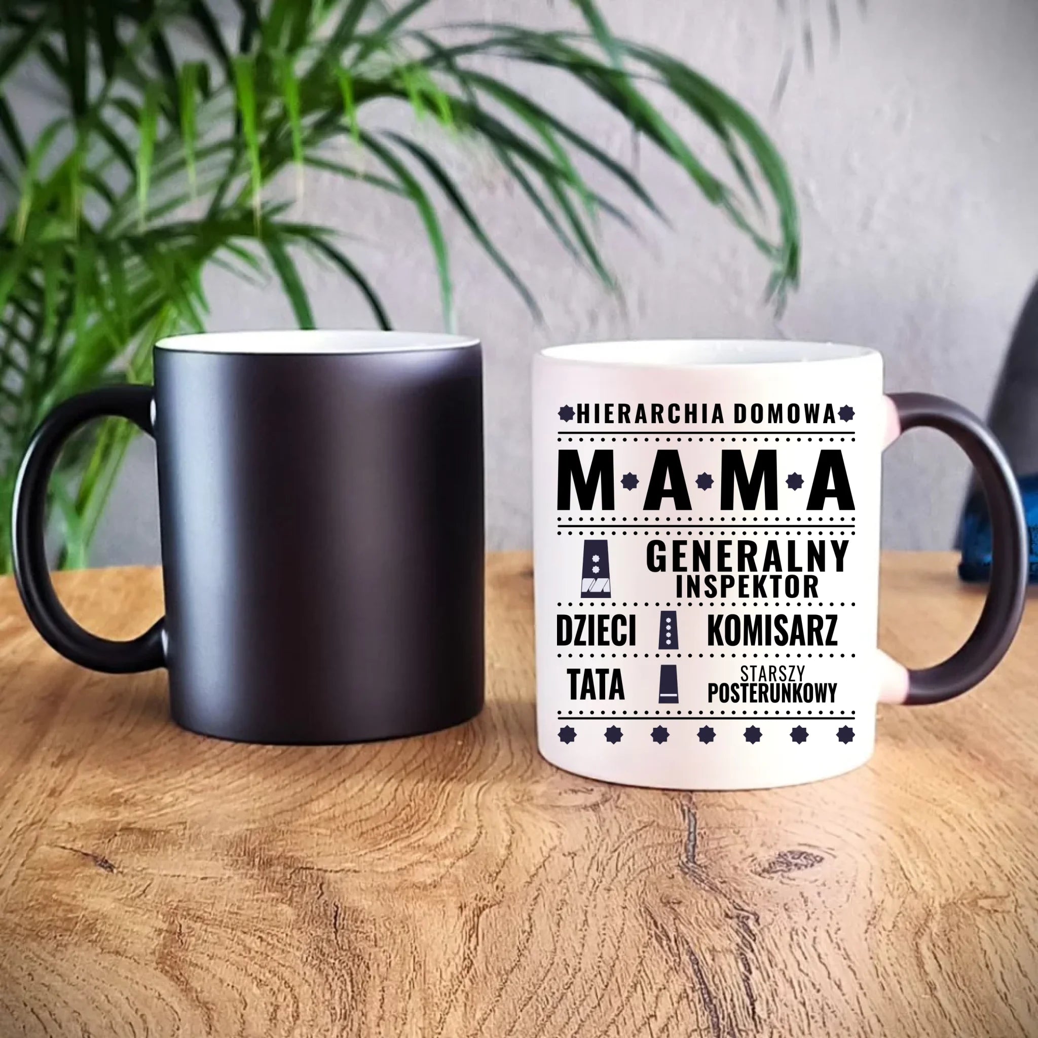 Kubek magiczny dla mamy - Generał Mama Policja - personalizowany DM41 - StoryCups.pl
