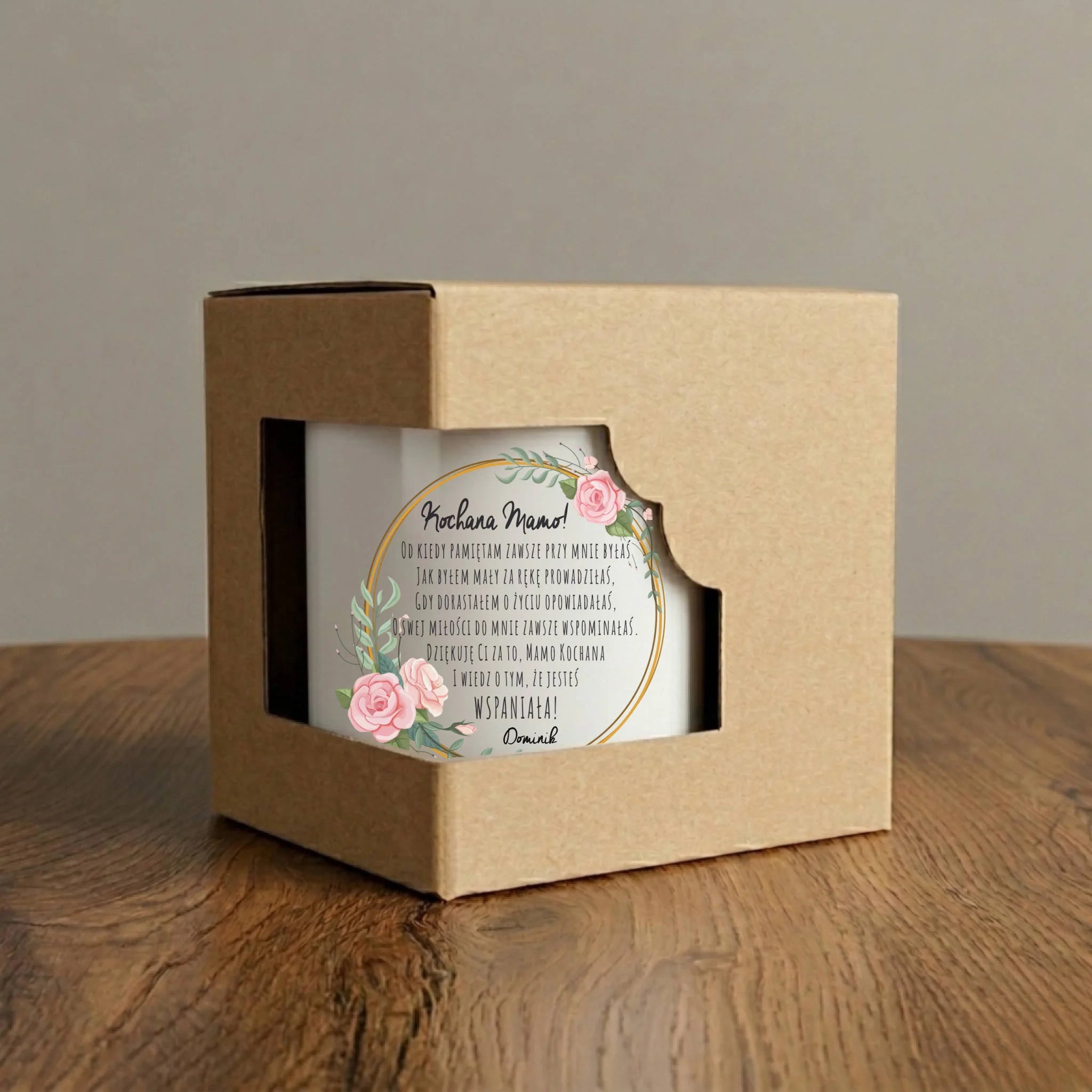 Kubek dla mamy od syna - Kochana Mamo jesteś wspaniała - personalizowany DM44 - StoryCups.pl