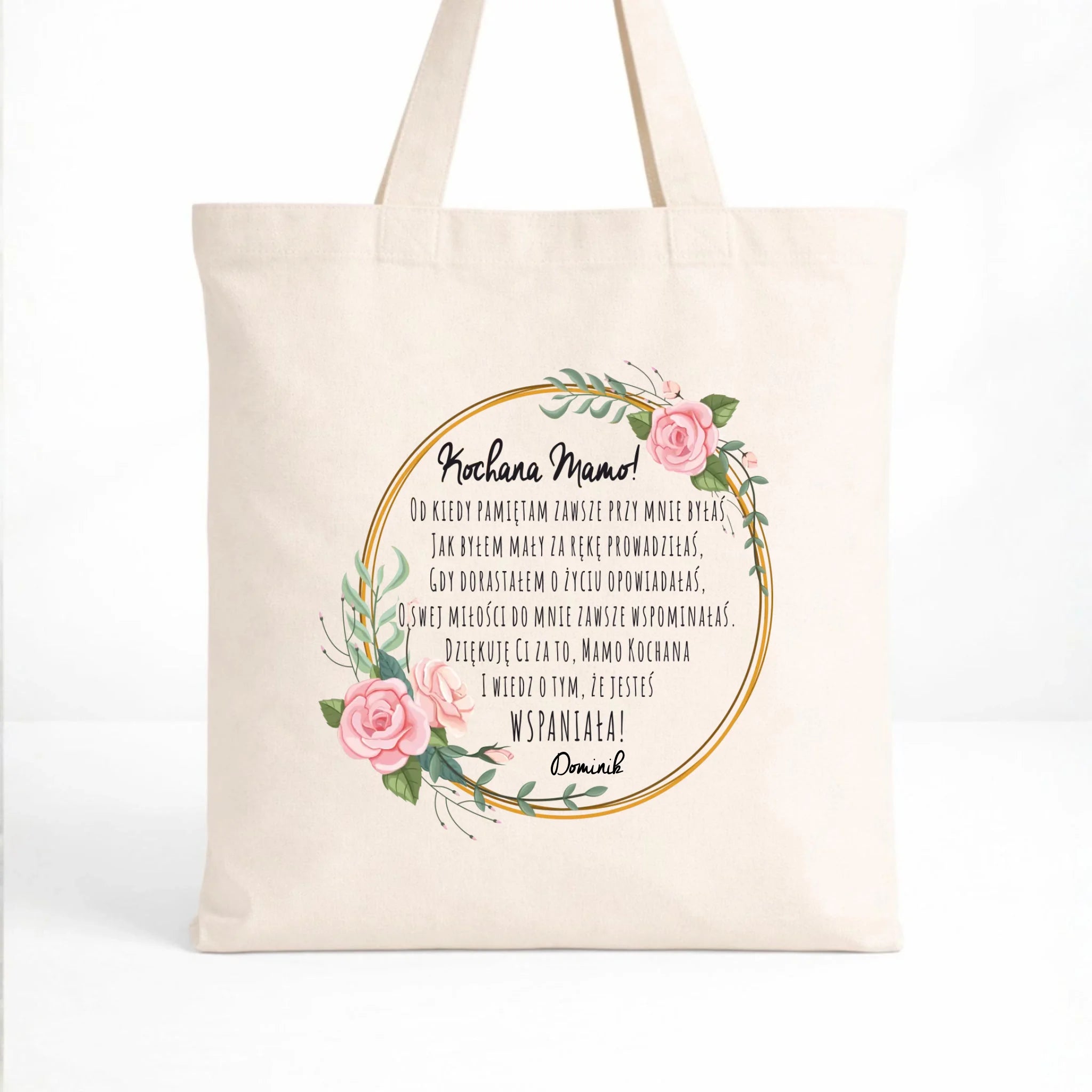 Torba dla mamy od syna - Kochana Mamo jesteś wspaniała - personalizowana DM44 - StoryCups.pl