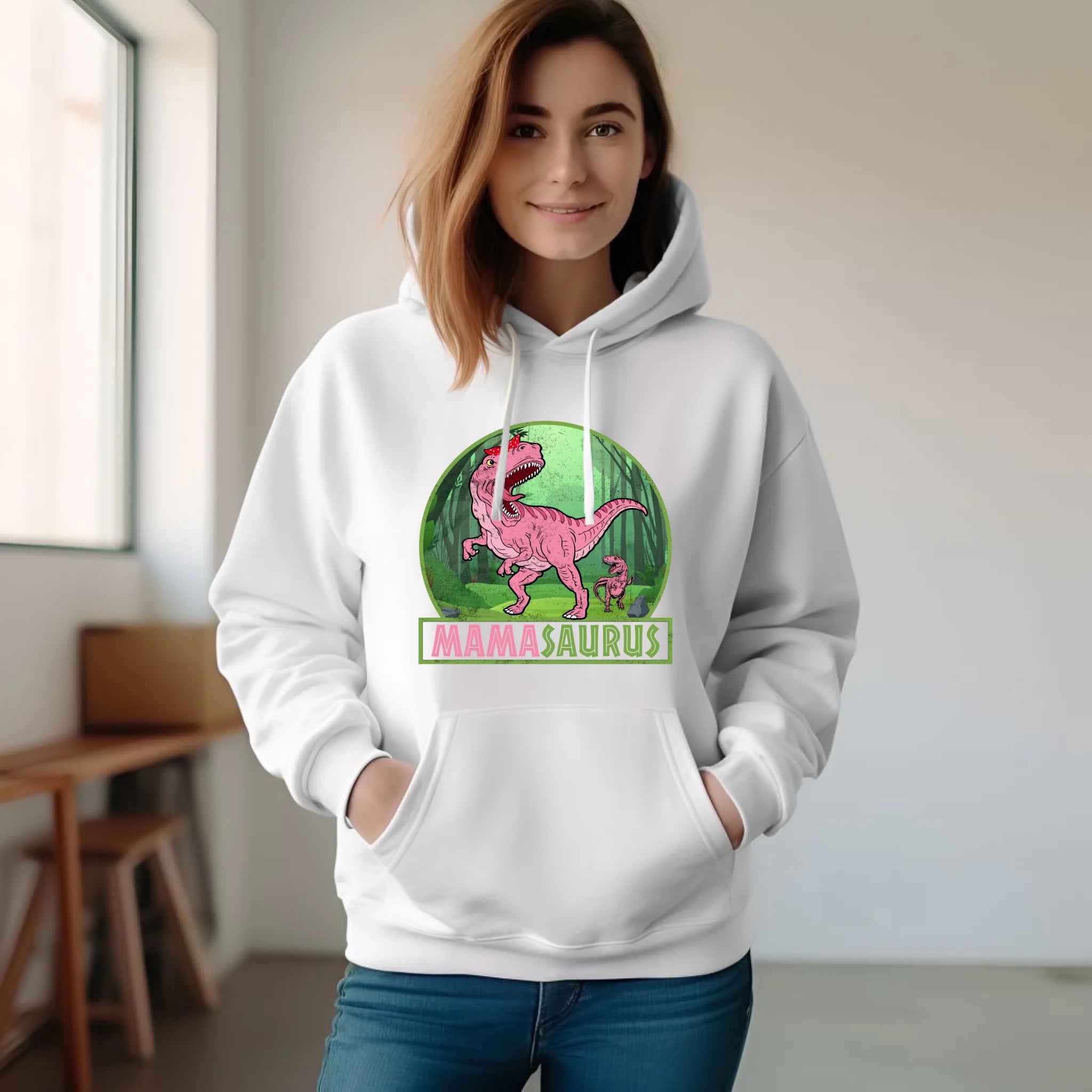 Bluza z kapturem dla mamy - Mamasaurus DM45 - StoryCups.pl