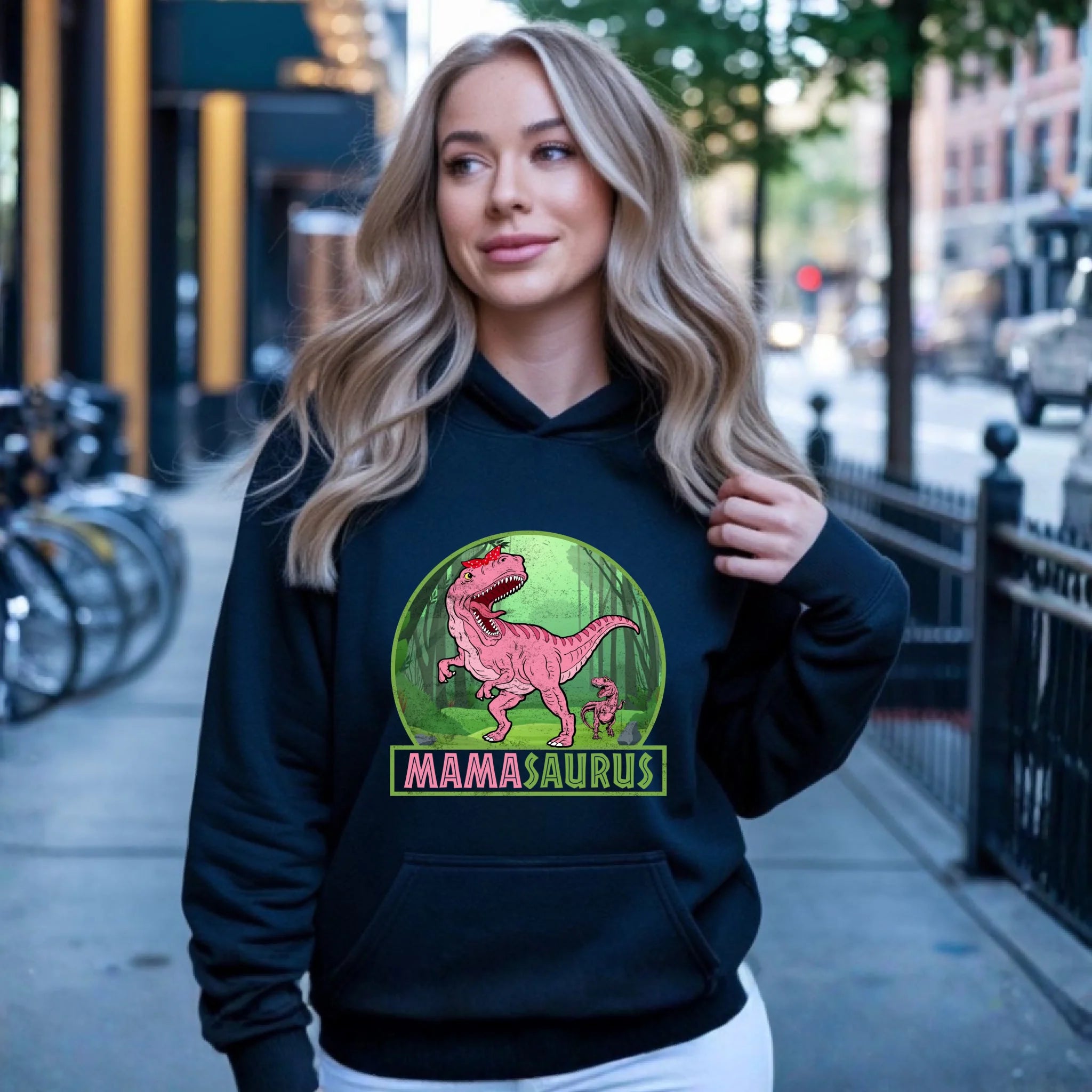 Bluza z kapturem dla mamy - Mamasaurus DM45 - StoryCups.pl