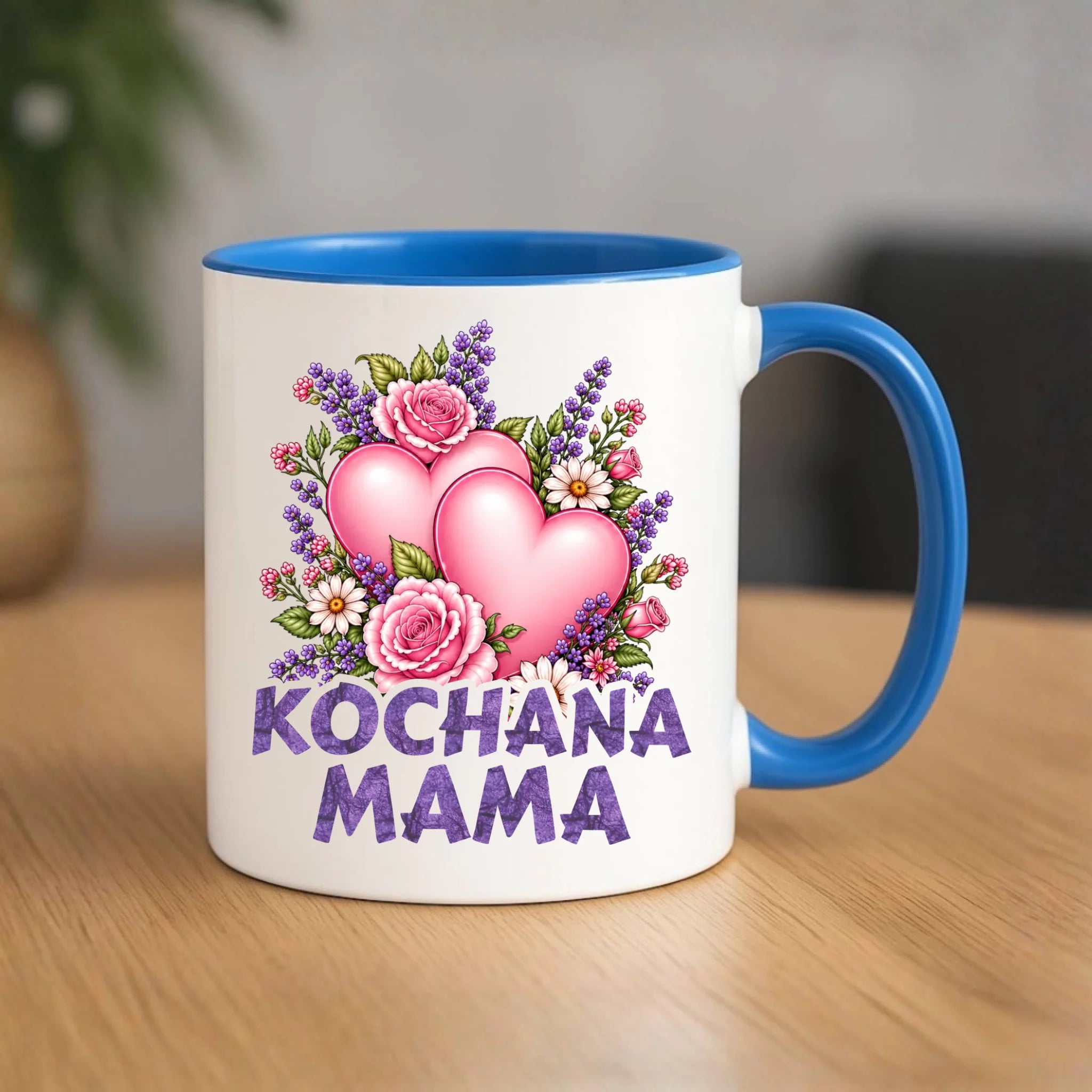 Kubek dla mamy - Kochana Mama bukiet z sercem DM46 - StoryCups.pl