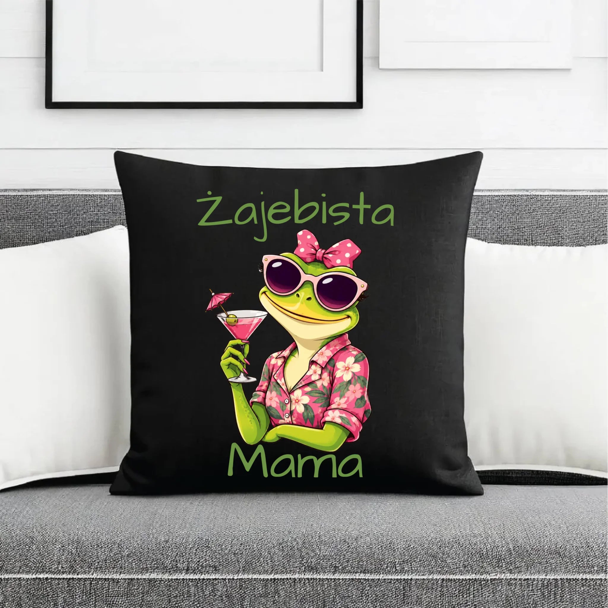 Poduszka dekoracyjna dla mamy - Żajebista Mama DM47 - StoryCups.pl