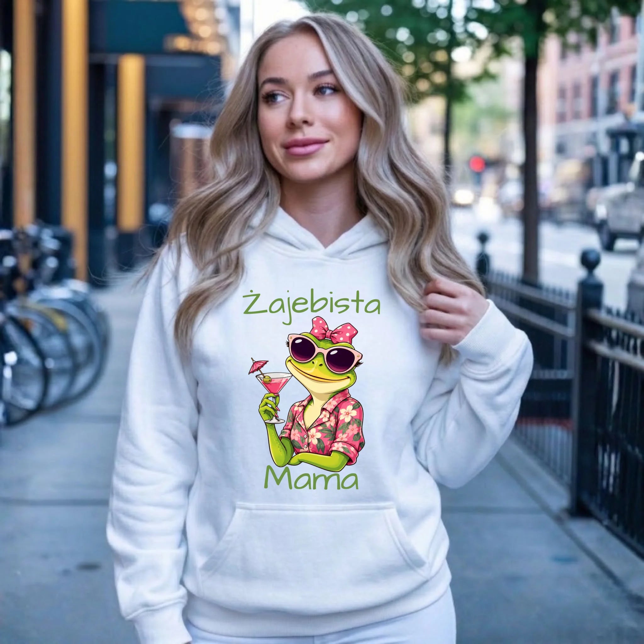 Bluza z kapturem dla mamy - Żajebista Mama DM47 - StoryCups.pl