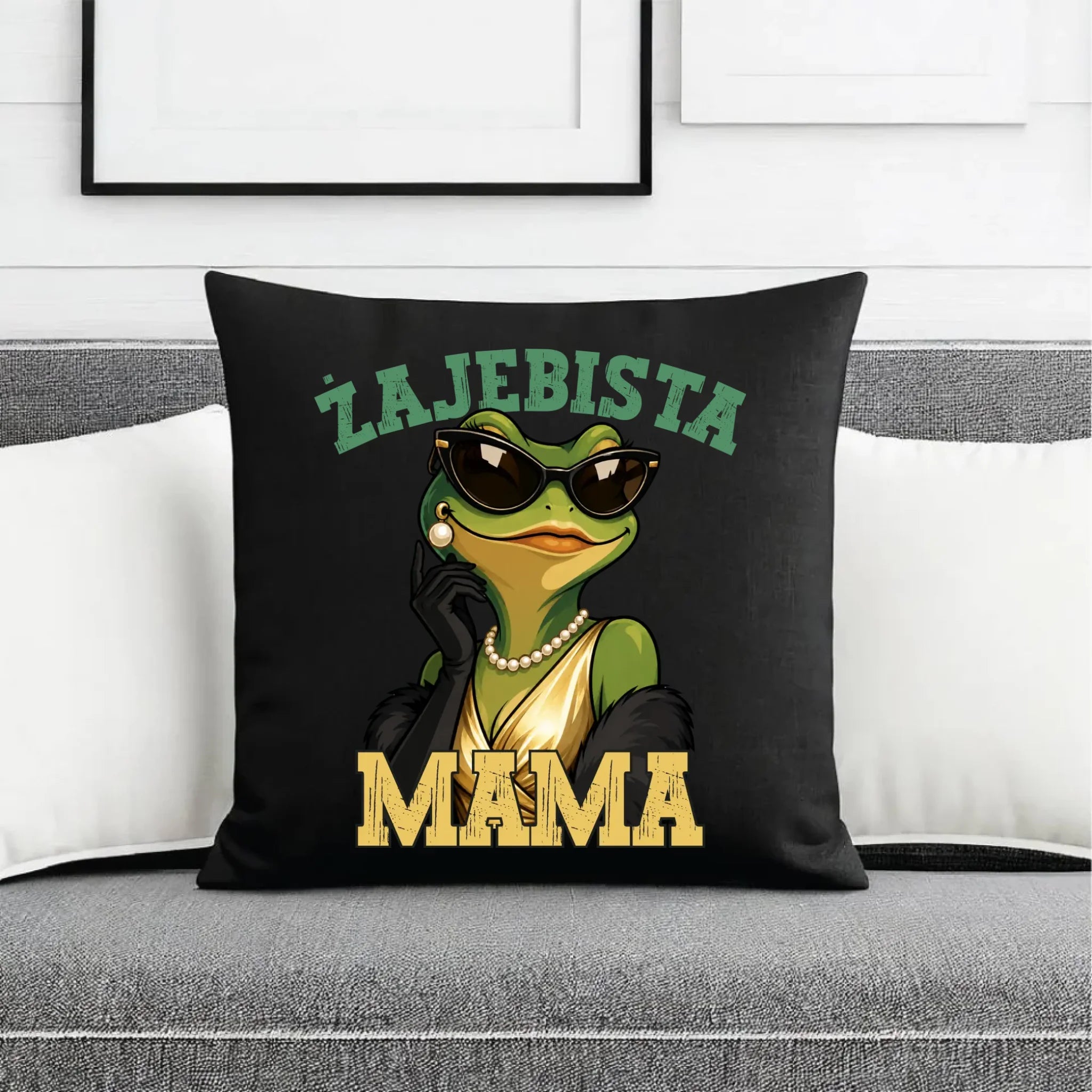 Poduszka dekoracyjna dla mamy - Żajebista Mama Glamour DM48 - StoryCups.pl