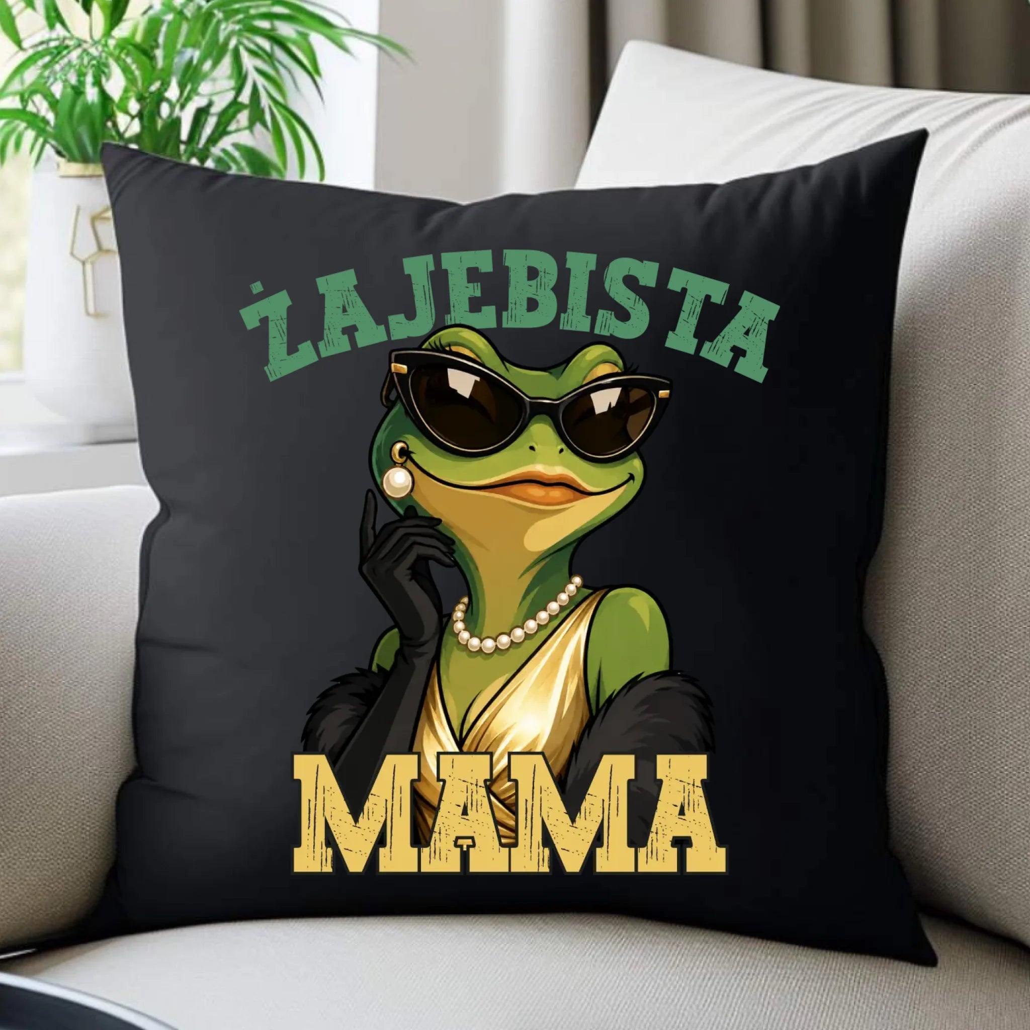 Poduszka dekoracyjna dla mamy - Żajebista Mama Glamour DM48 - StoryCups.pl