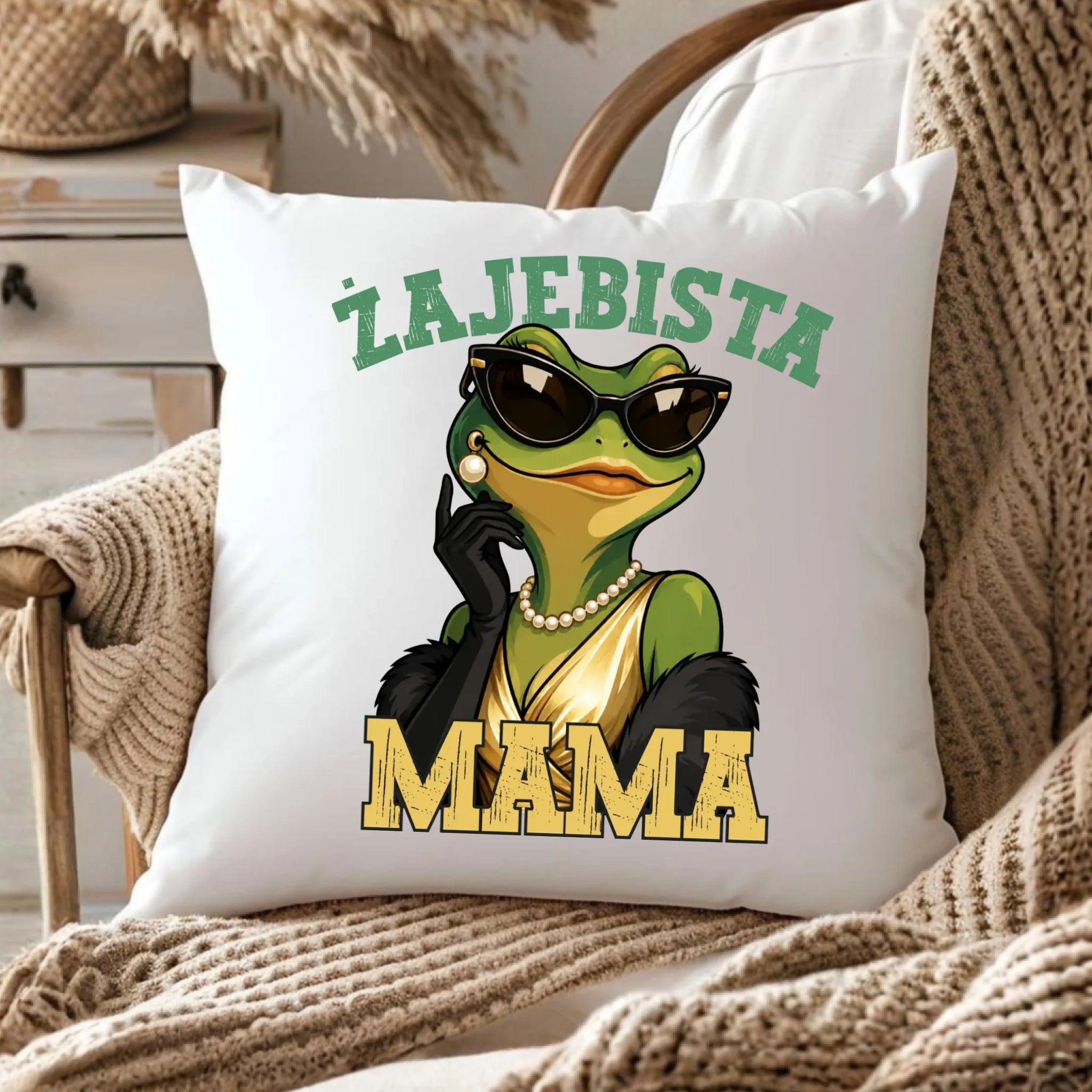 Poduszka dla mamy - Żajebista Mama Glamour DM48 - StoryCups.pl