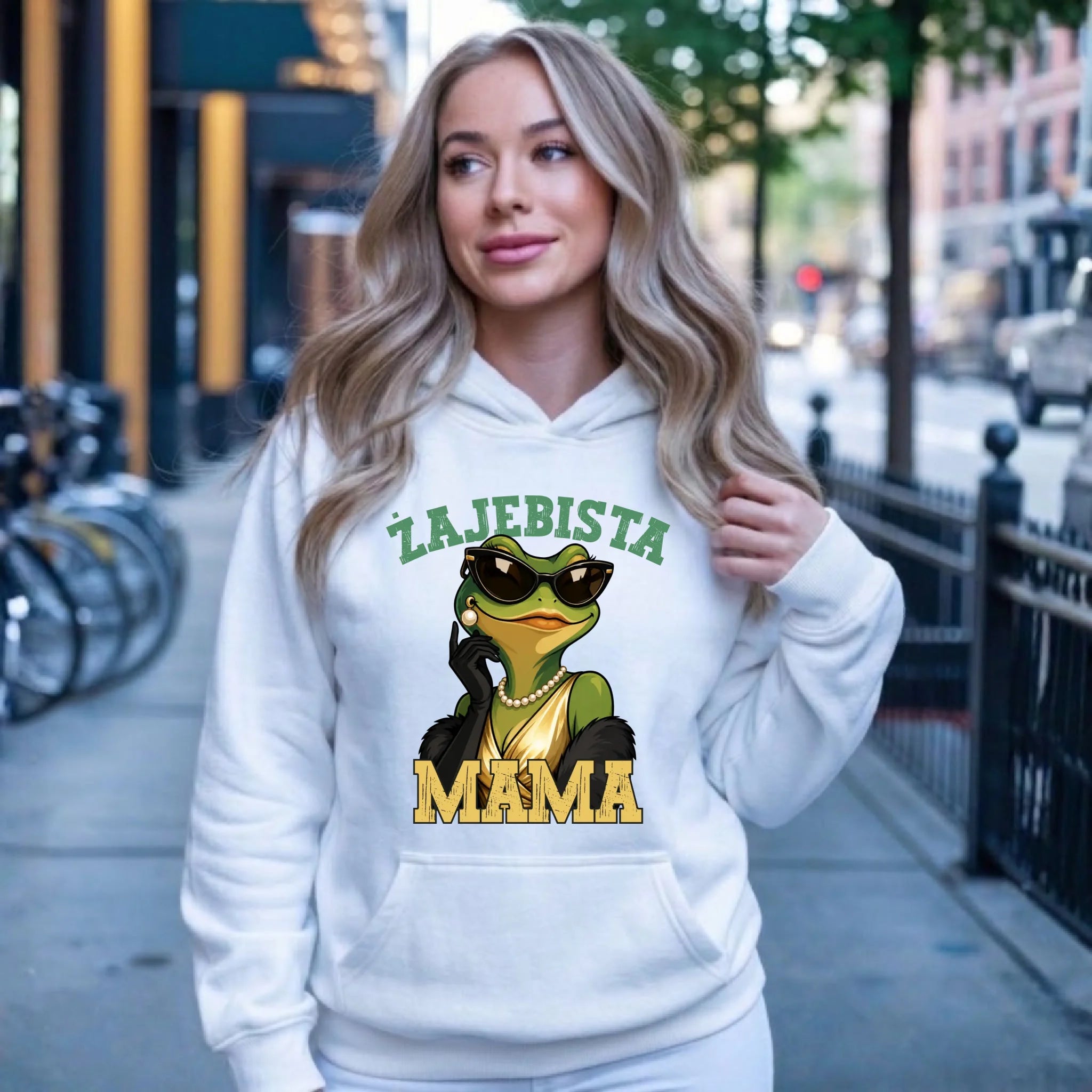 Bluza z kapturem dla mamy - Żajebista Mama Glamour DM48 - StoryCups.pl