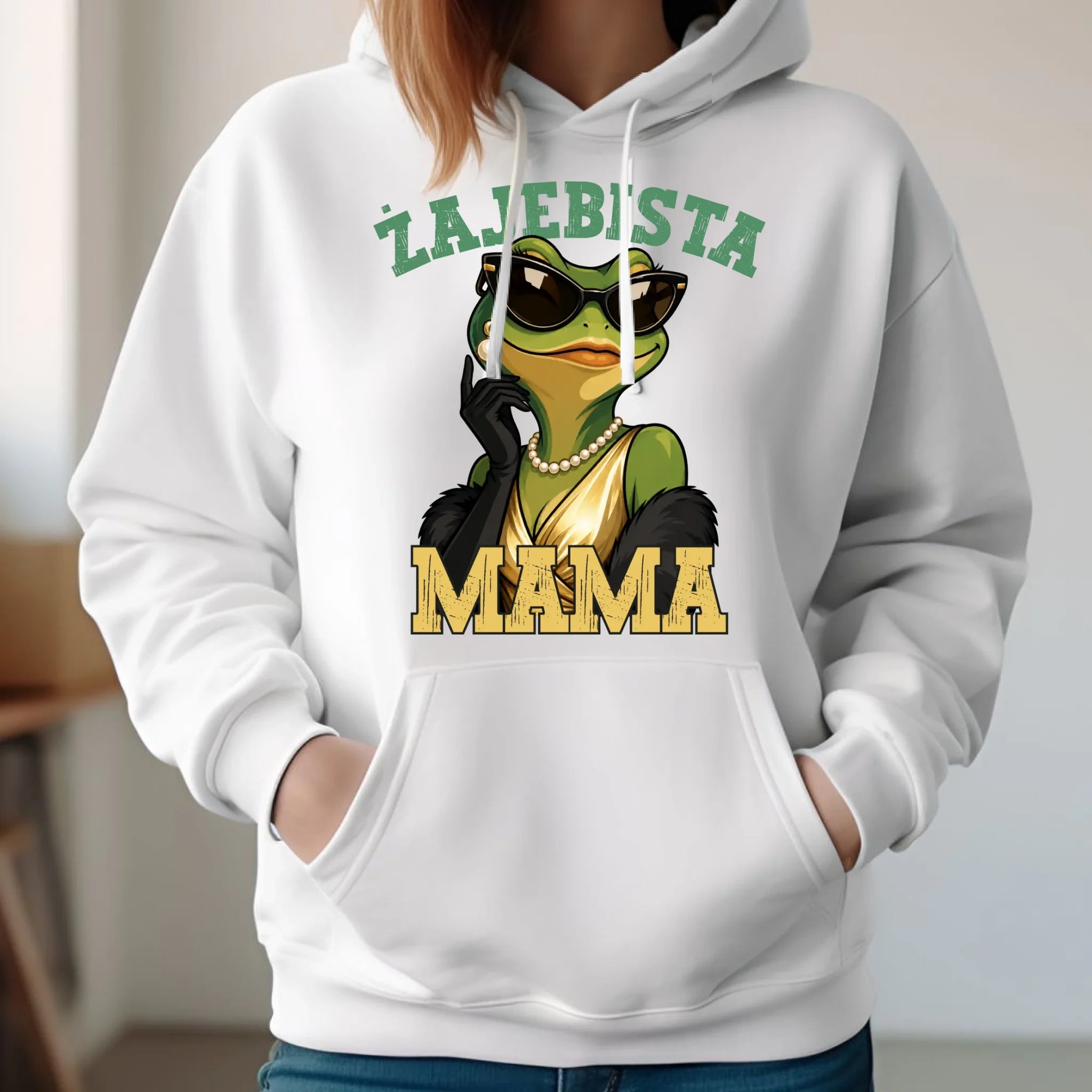 Bluza z kapturem dla mamy - Żajebista Mama Glamour DM48 - StoryCups.pl