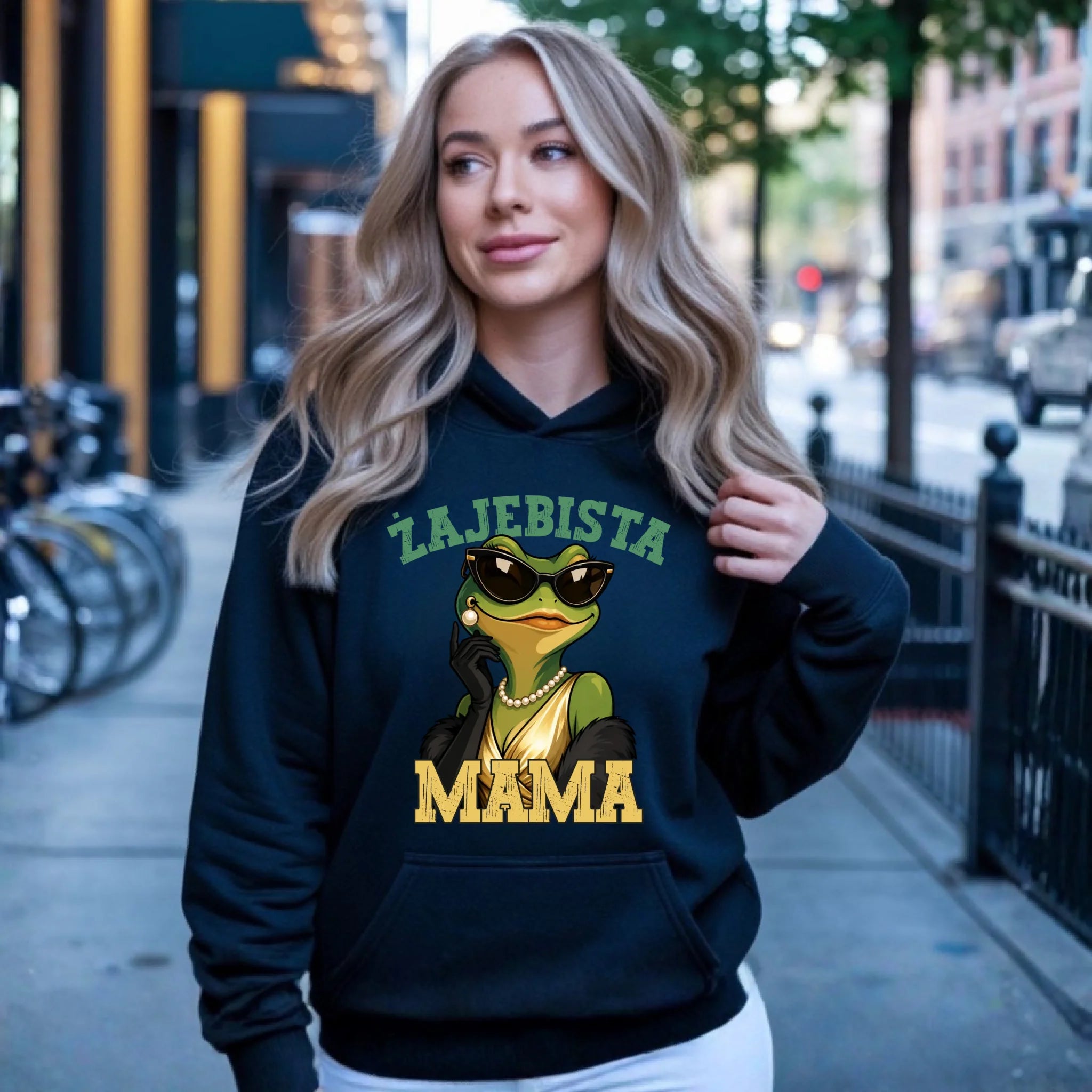 Bluza z kapturem dla mamy - Żajebista Mama Glamour DM48 - StoryCups.pl
