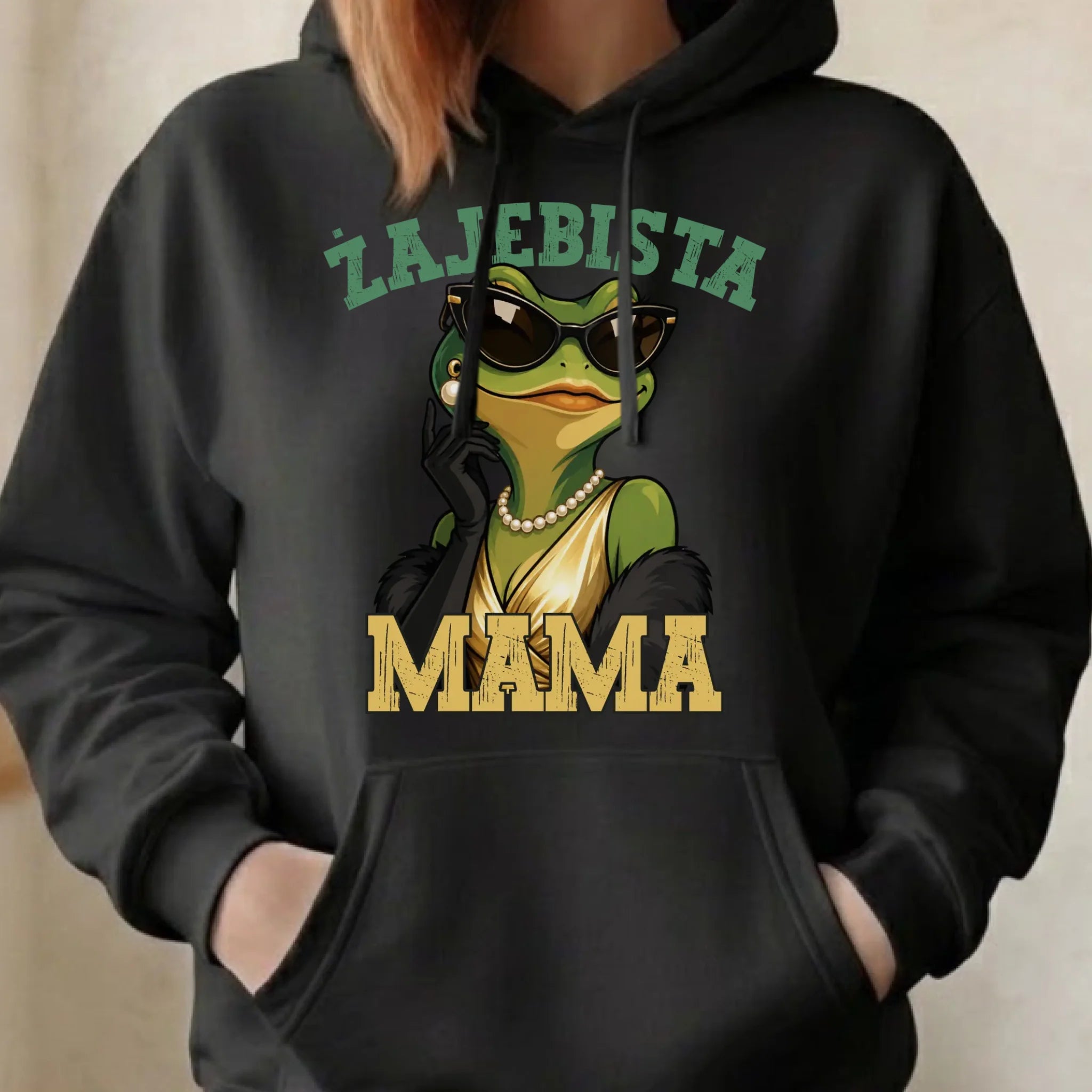 Bluza z kapturem dla mamy - Żajebista Mama Glamour DM48 - StoryCups.pl
