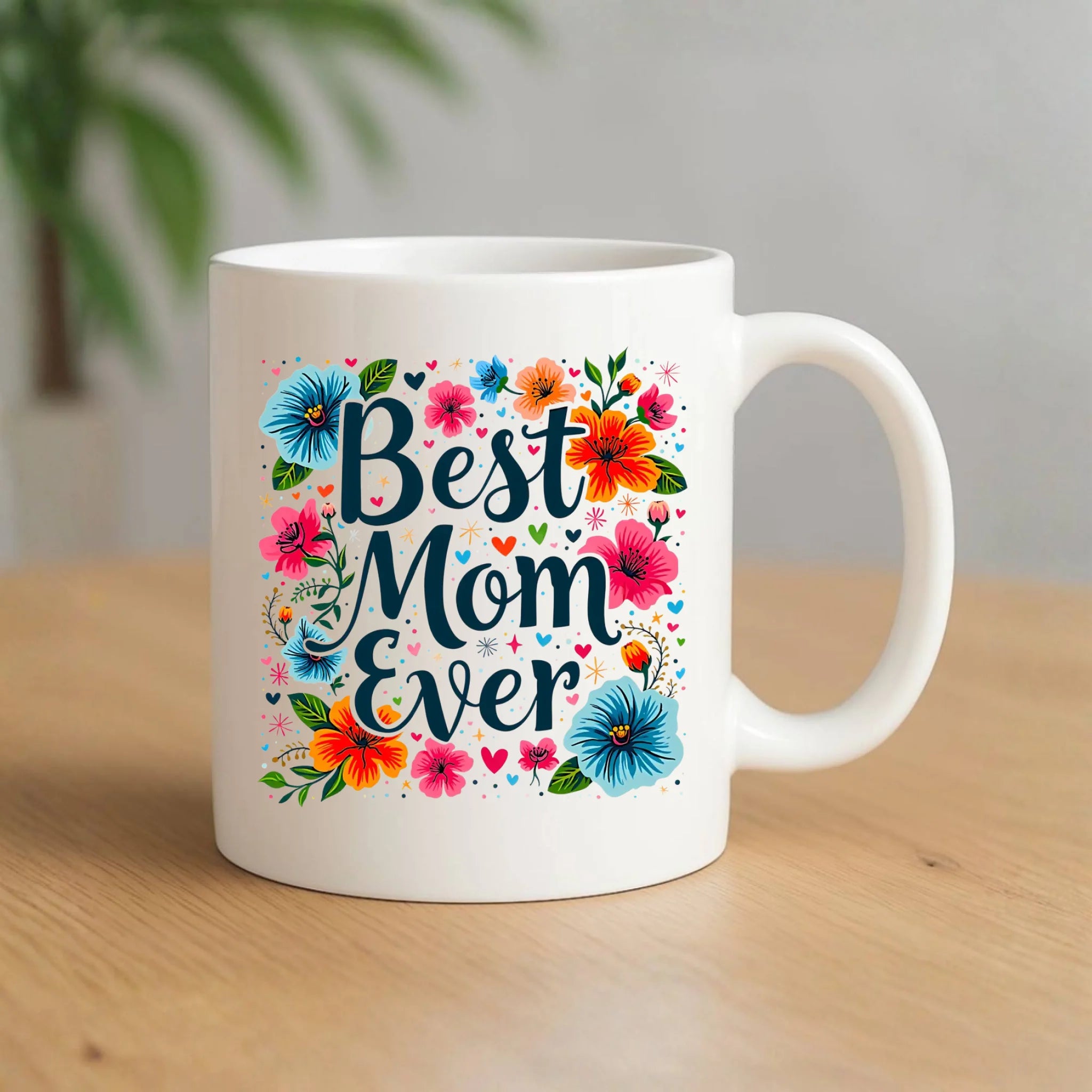 Kubek dla mamy - Kwiaty - Best mom ever DM34 - StoryCups.pl
