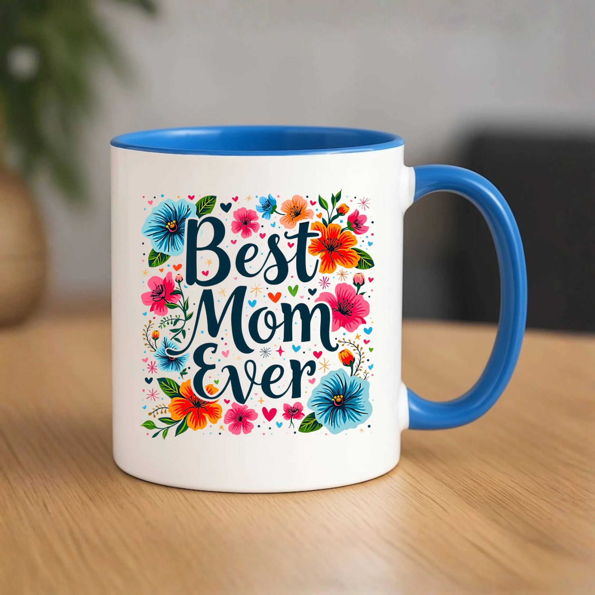 Kubek dla mamy - Kwiaty - Best mom ever DM34 - StoryCups.pl