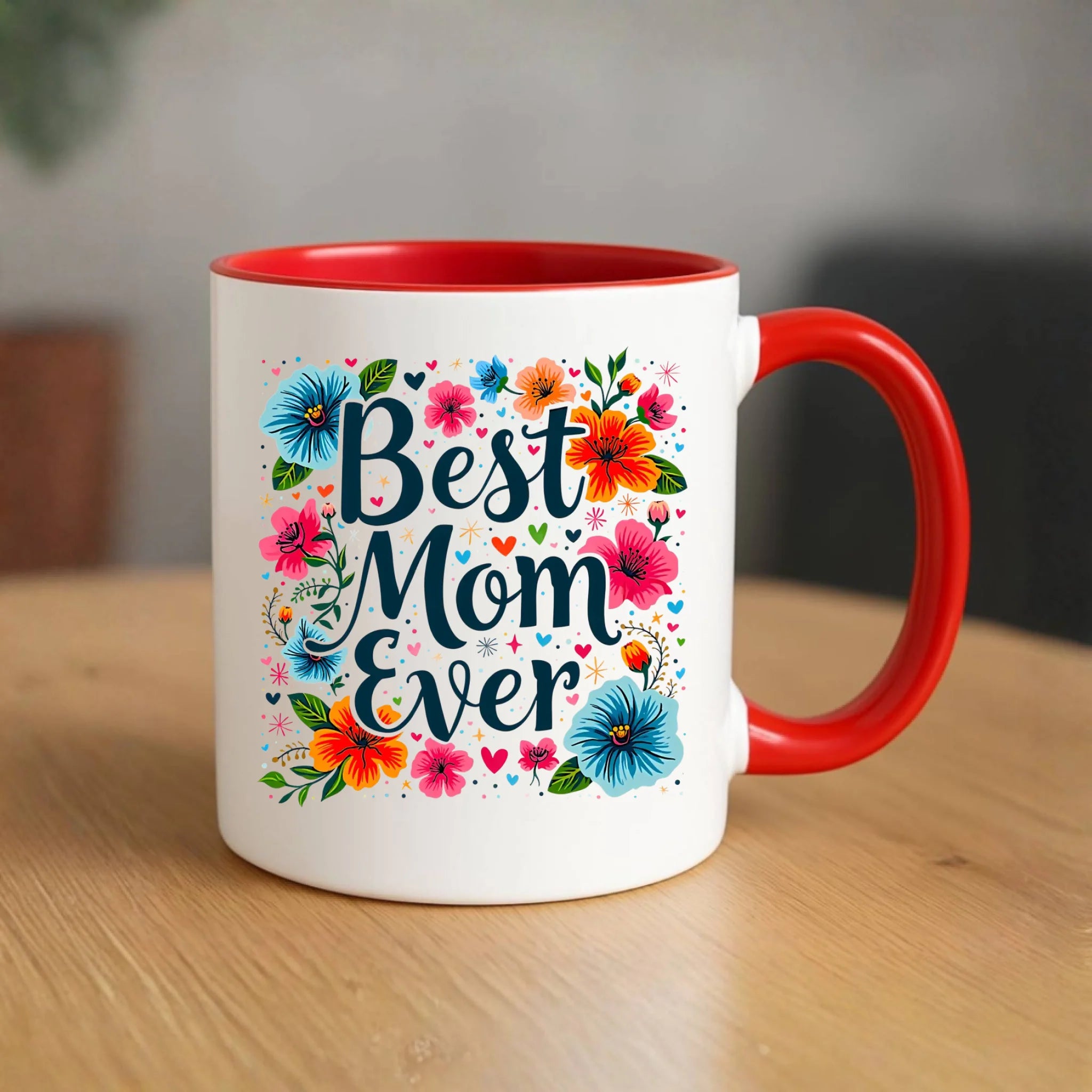 Kubek dla mamy - Kwiaty - Best mom ever DM34 - StoryCups.pl