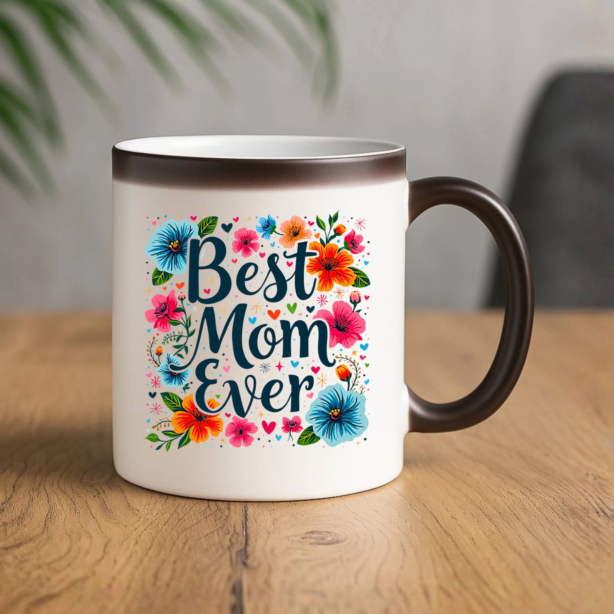 Kubek magiczny dla mamy - Kwiaty - Best mom ever DM34 - StoryCups.pl