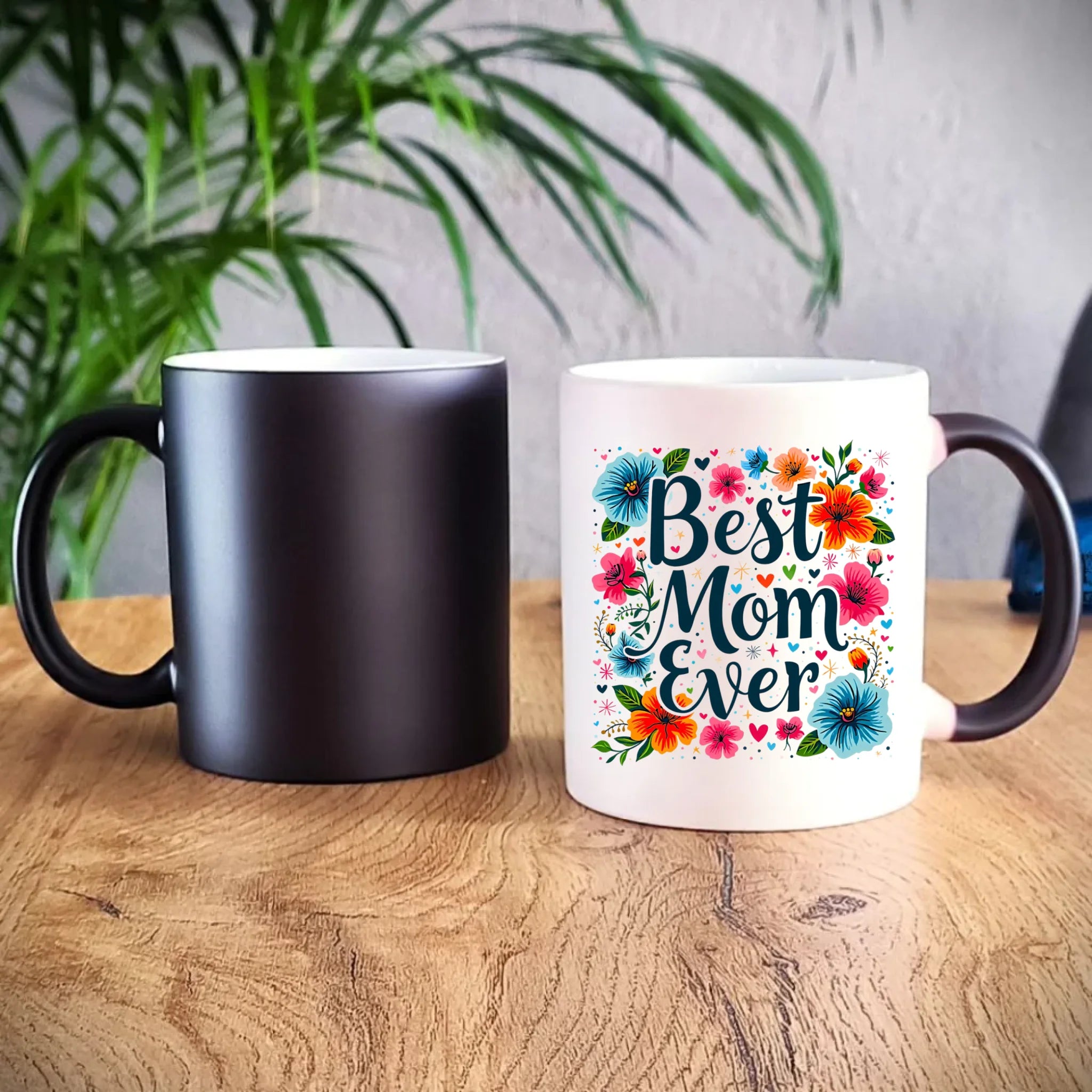 Kubek magiczny dla mamy - Kwiaty - Best mom ever DM34 - StoryCups.pl