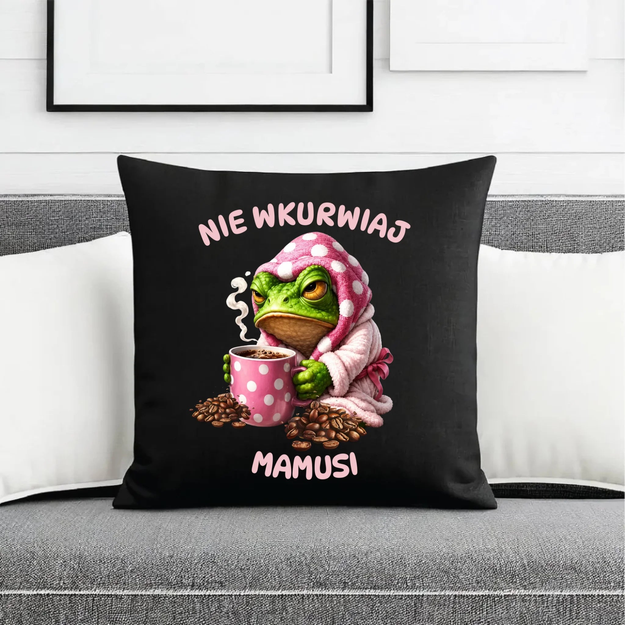 Poduszka dekoracyjna dla mamy - Nie wku*wiaj mamusi - bez cenzury DM49 - StoryCups.pl
