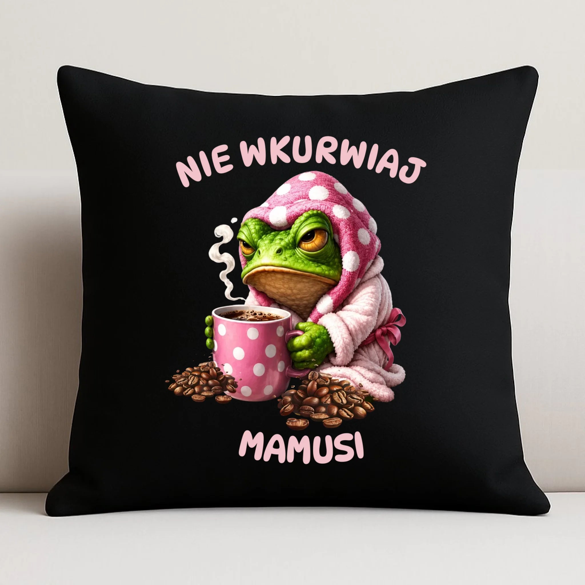 Poduszka dekoracyjna dla mamy - Nie wku*wiaj mamusi - bez cenzury DM49 - StoryCups.pl