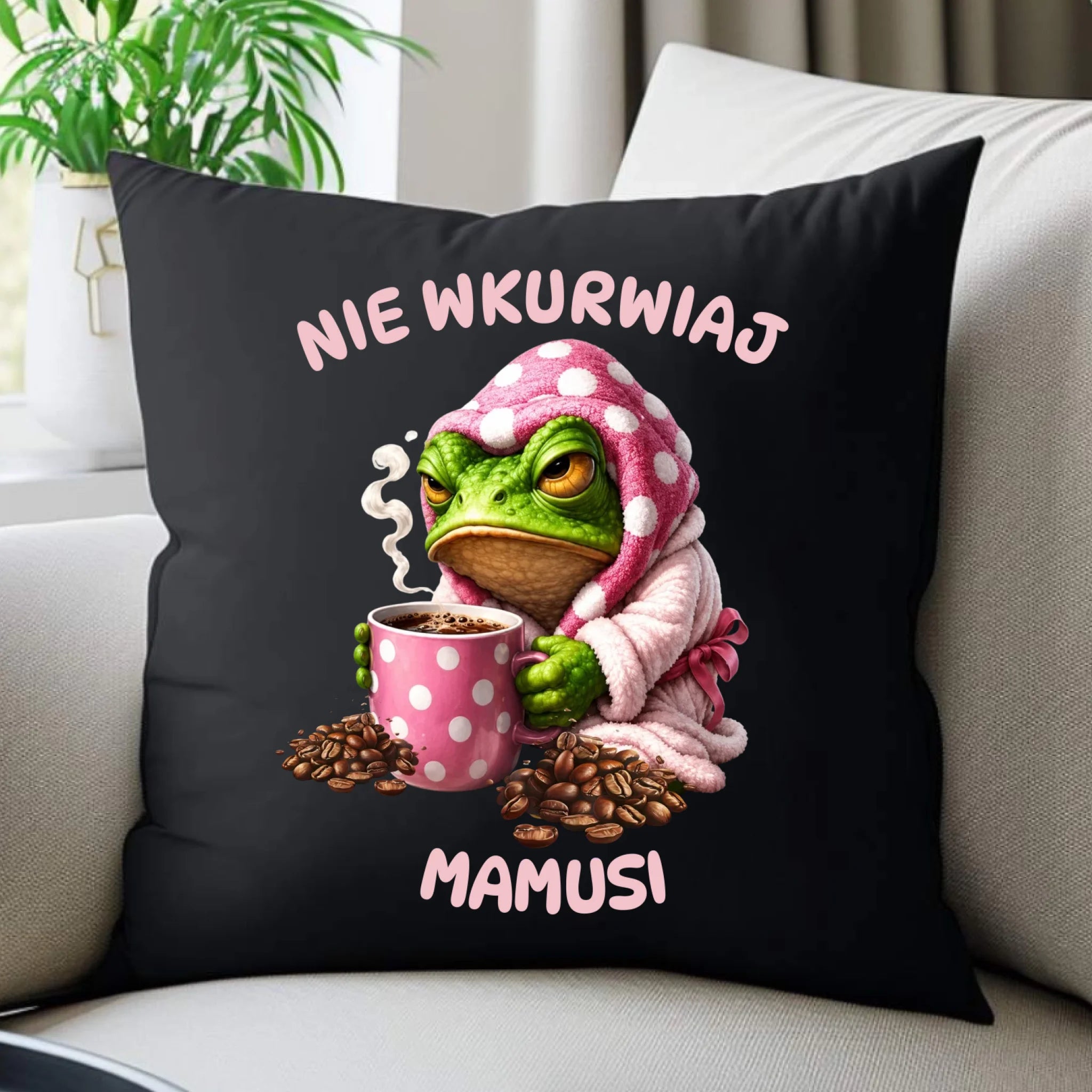 Poduszka dekoracyjna dla mamy - Nie wku*wiaj mamusi - bez cenzury DM49 - StoryCups.pl