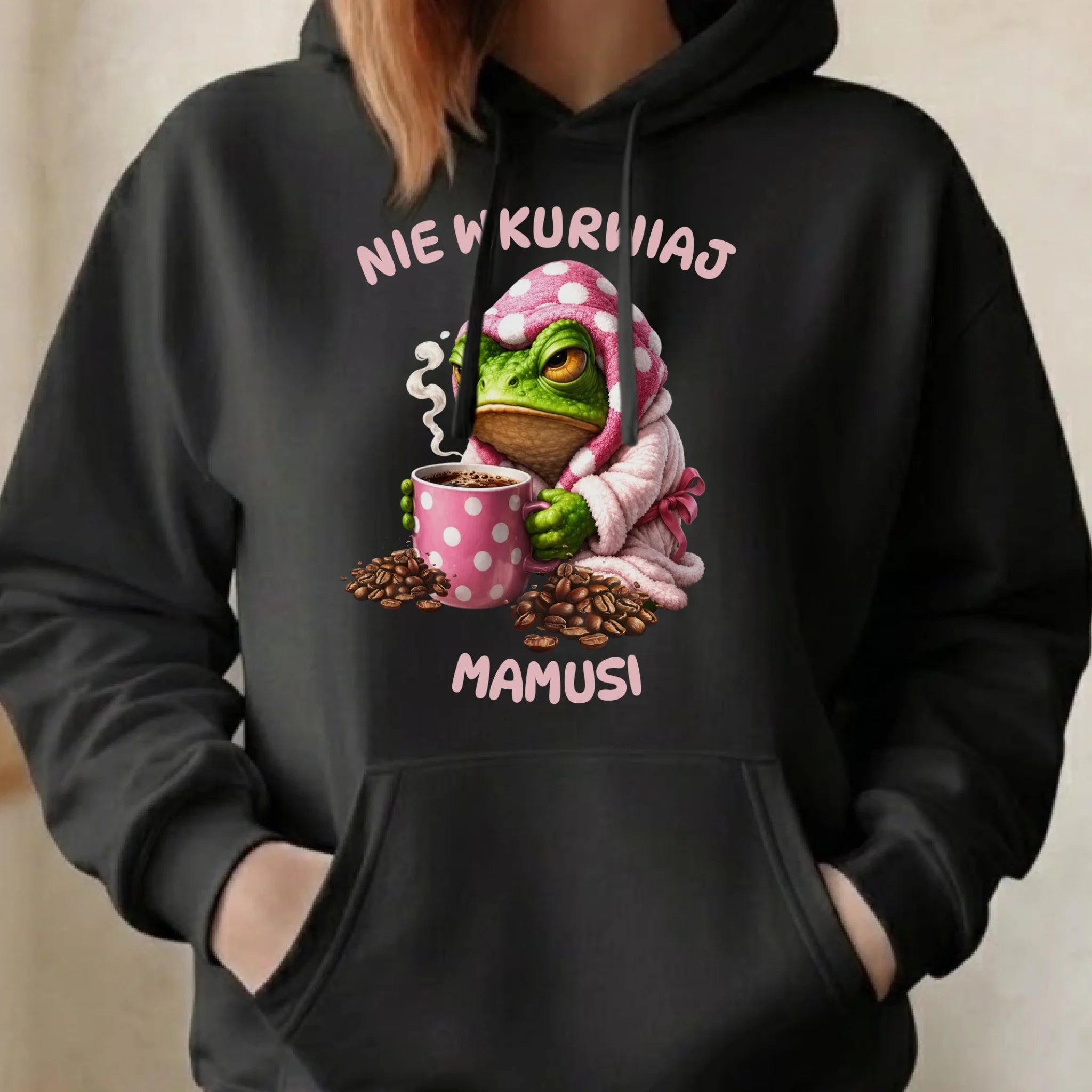 Bluza z kapturem dla mamy - Nie wku*wiaj mamusi - bez cenzury DM49 - StoryCups.pl