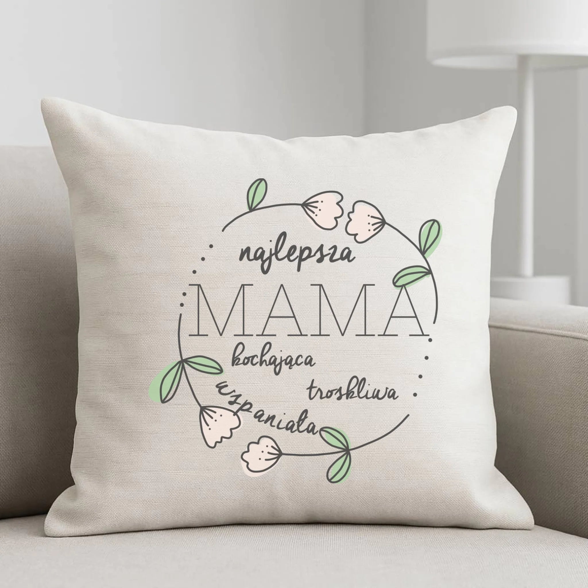 Poduszka dla mamy - Mama kochająca i troskliwa DM51 - StoryCups.pl