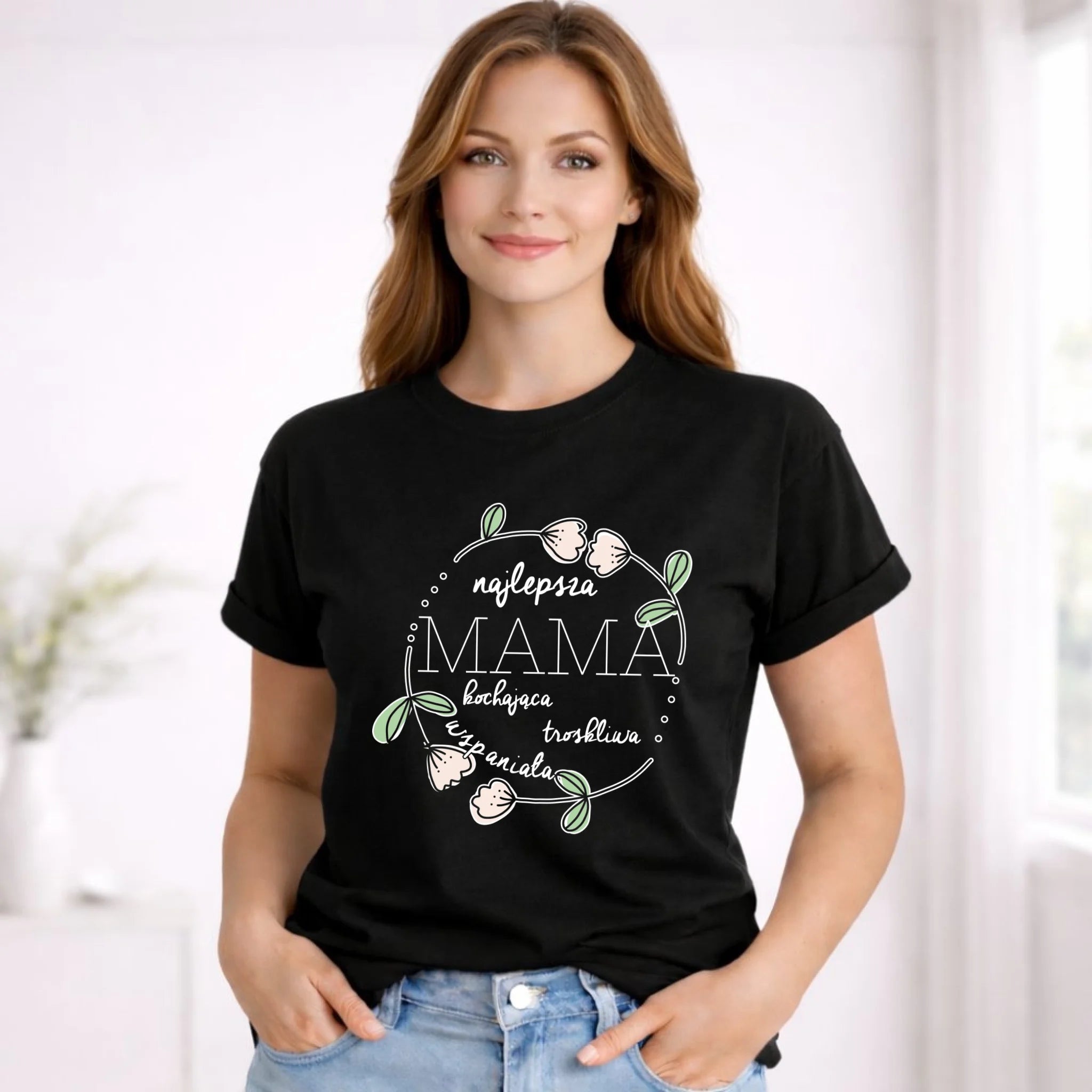 Koszulka dla mamy - Mama kochająca i troskliwa DM51 - StoryCups.pl