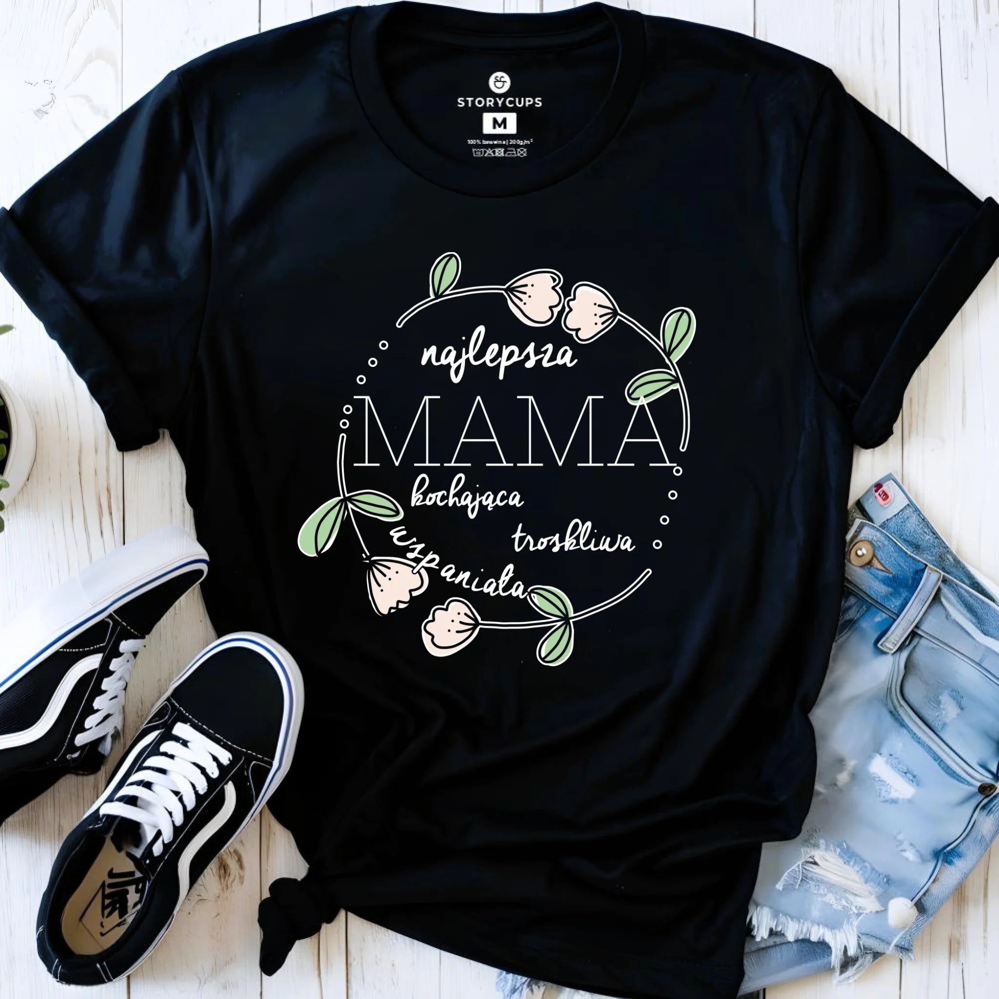 Koszulka dla mamy - Mama kochająca i troskliwa DM51 - StoryCups.pl