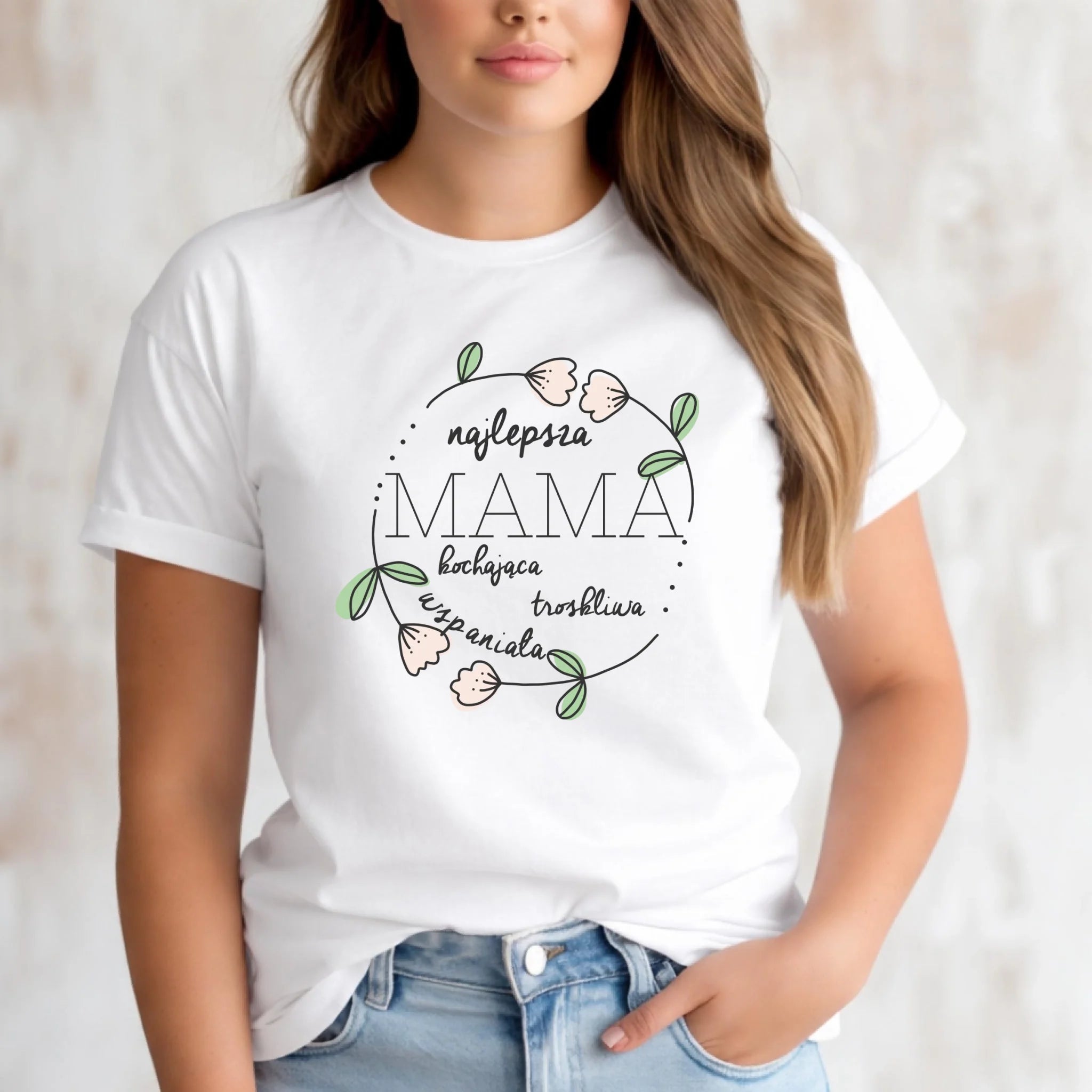 Koszulka dla mamy - Mama kochająca i troskliwa DM51 - StoryCups.pl