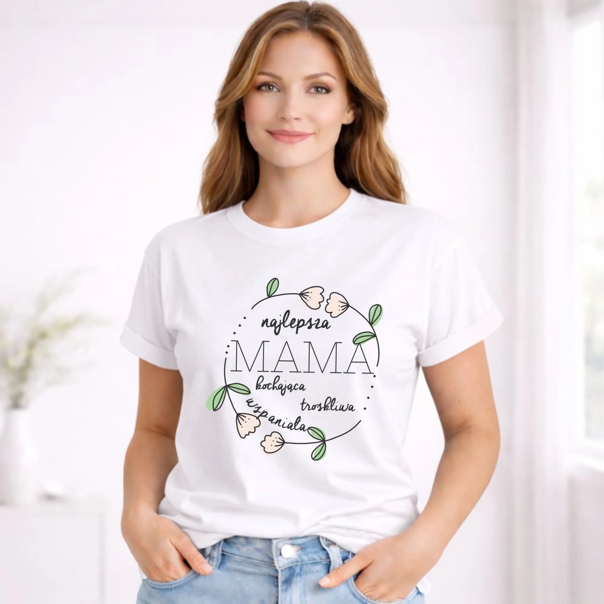 Koszulka dla mamy - Mama kochająca i troskliwa DM51 - StoryCups.pl