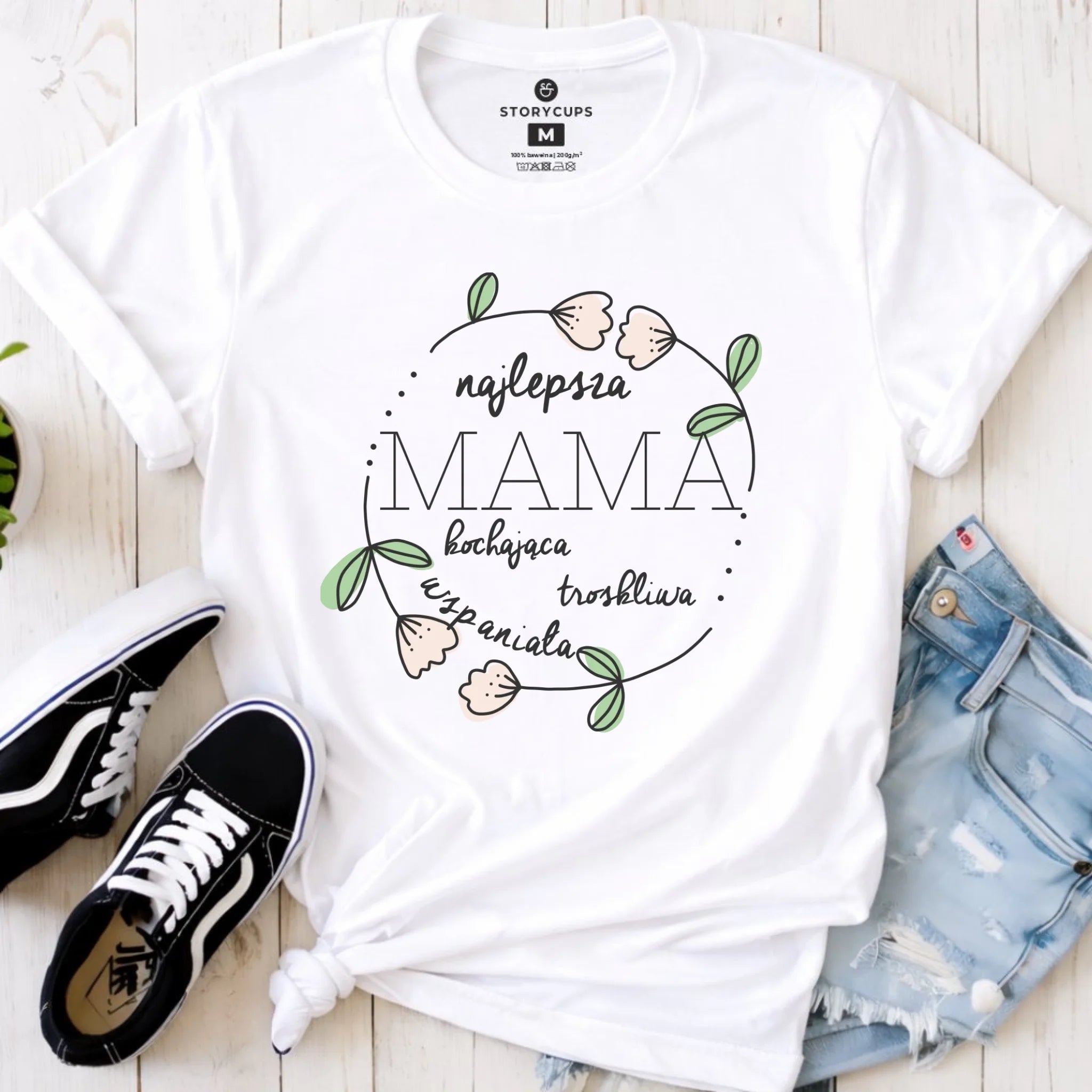 Koszulka dla mamy - Mama kochająca i troskliwa DM51 - StoryCups.pl