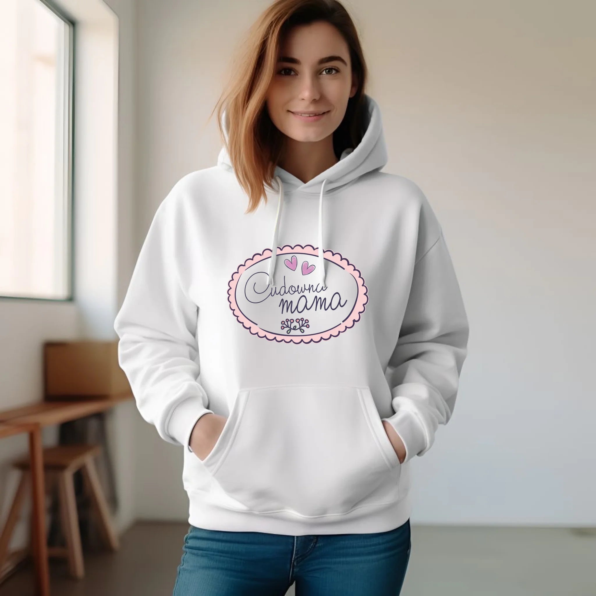 Bluza z kapturem dla mamy - Cudowna mama DM52 - StoryCups.pl