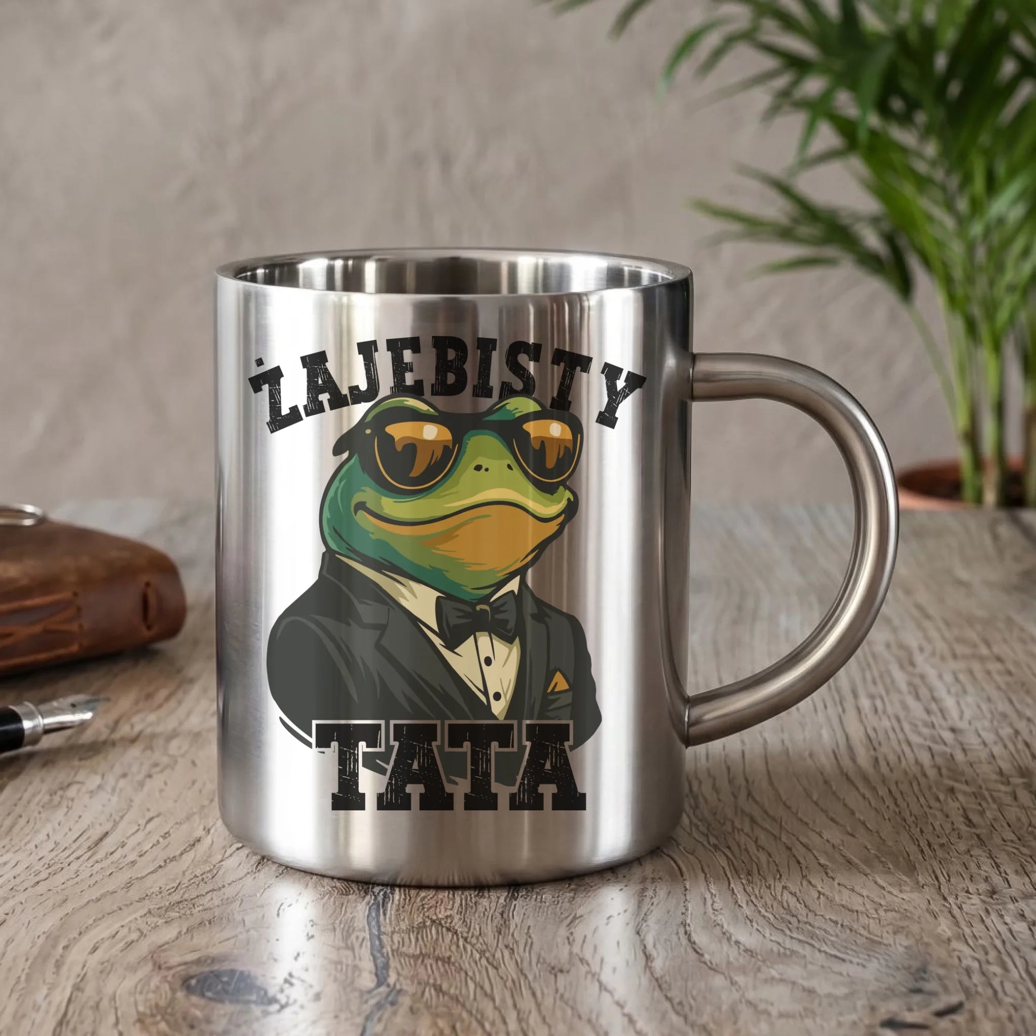 Kubek metalowy dla taty - Żajebisty tata DT83 - StoryCups.pl