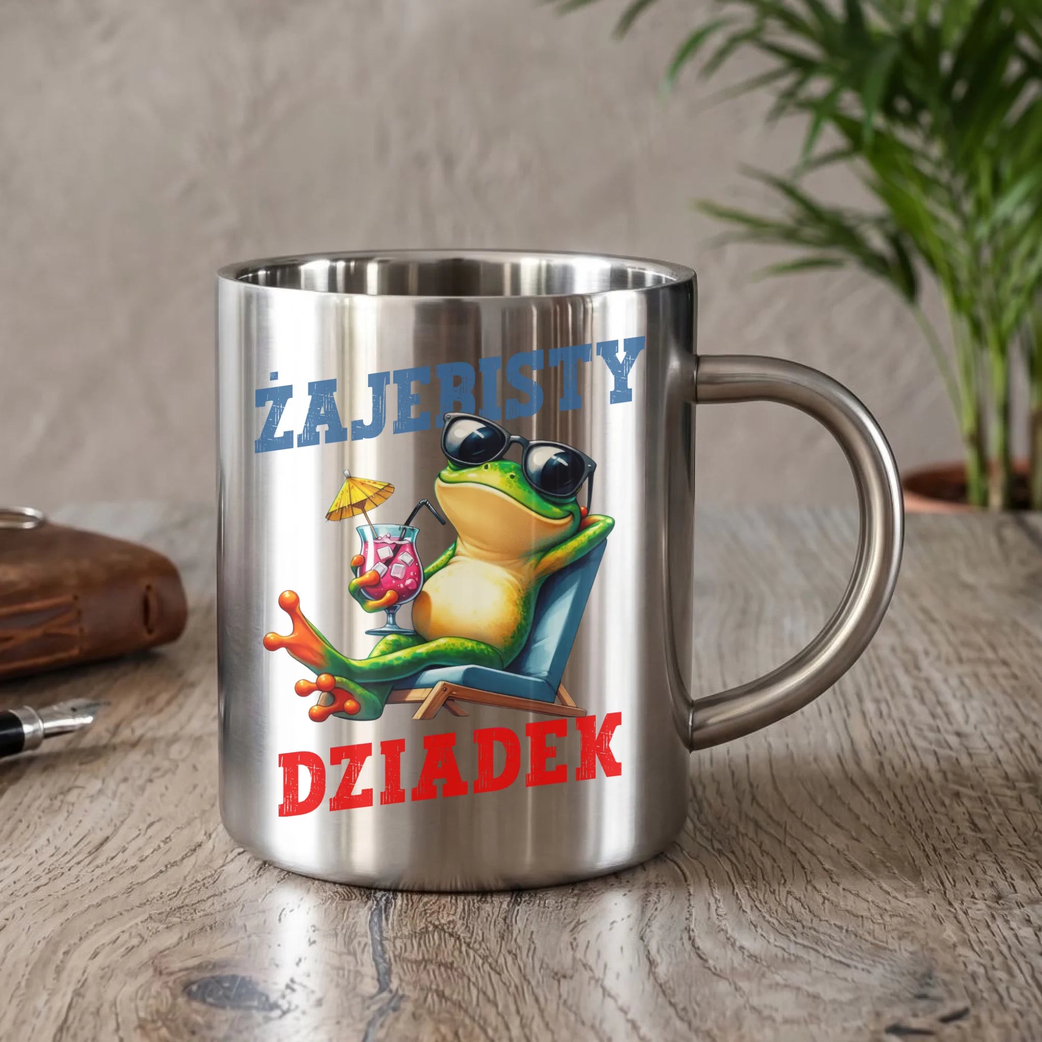 Kubek metalowy dla dziadka - Żajebisty dziadek D27 - StoryCups.pl