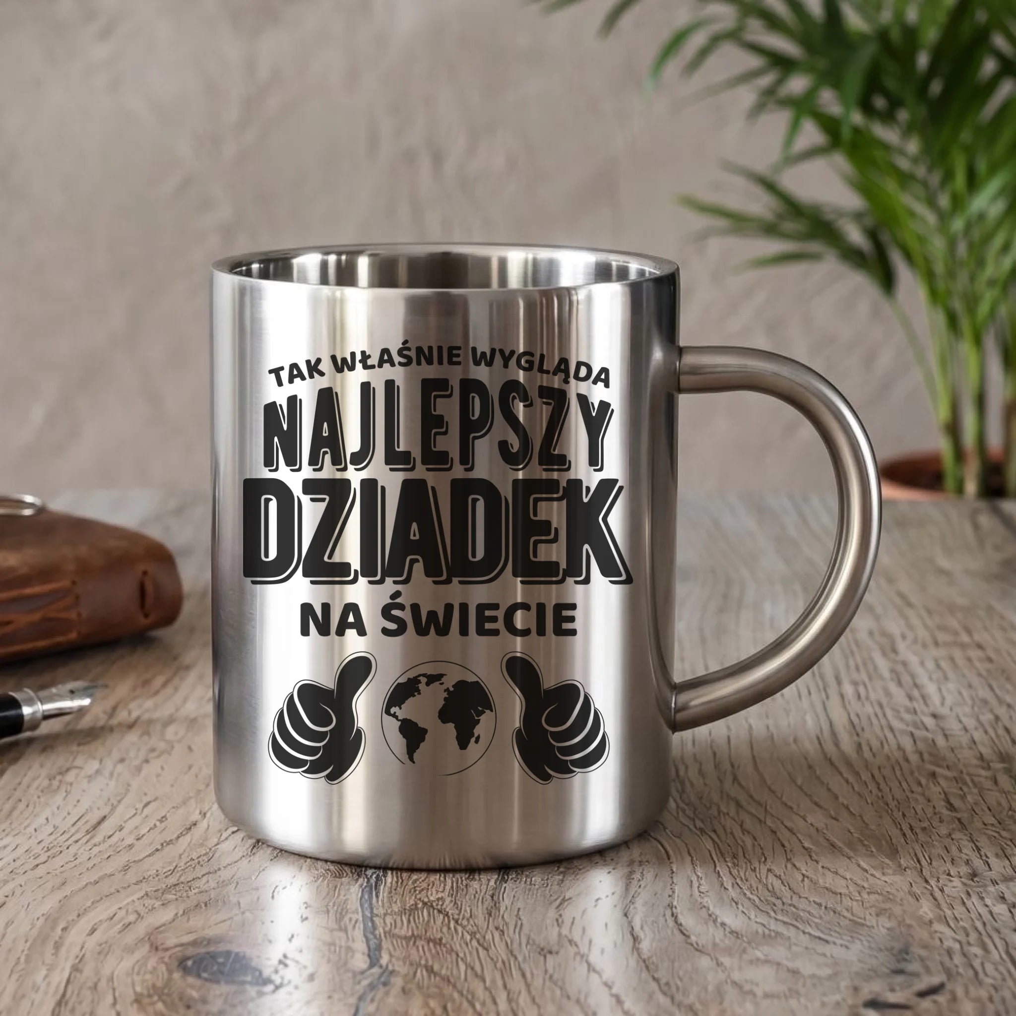 Kubek metalowy dla dziadka - Tak wygląda najlepszy dziadek na świecie D24 - StoryCups.pl