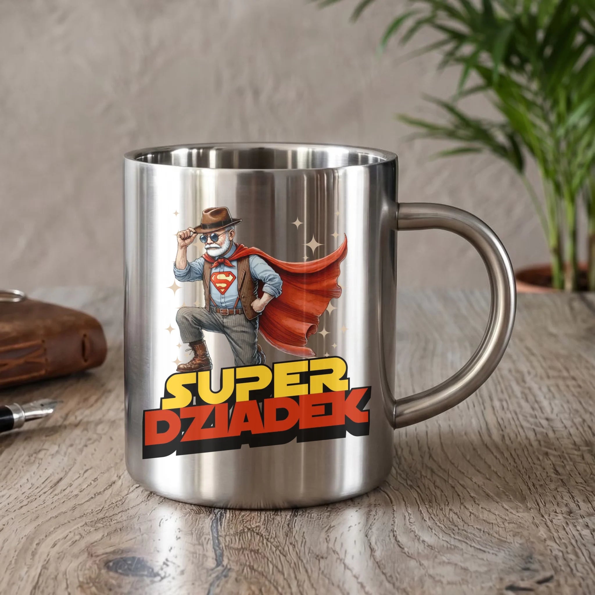 Kubek metalowy dla dziadka - Super Dziadek D29 - StoryCups.pl