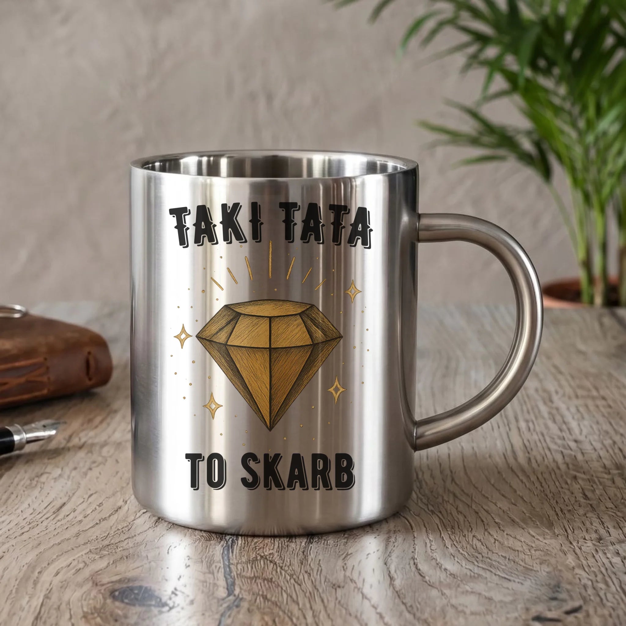 Kubek turystyczny dla taty - Taki tata to skarb - personalizowany DT17 - StoryCups.pl
