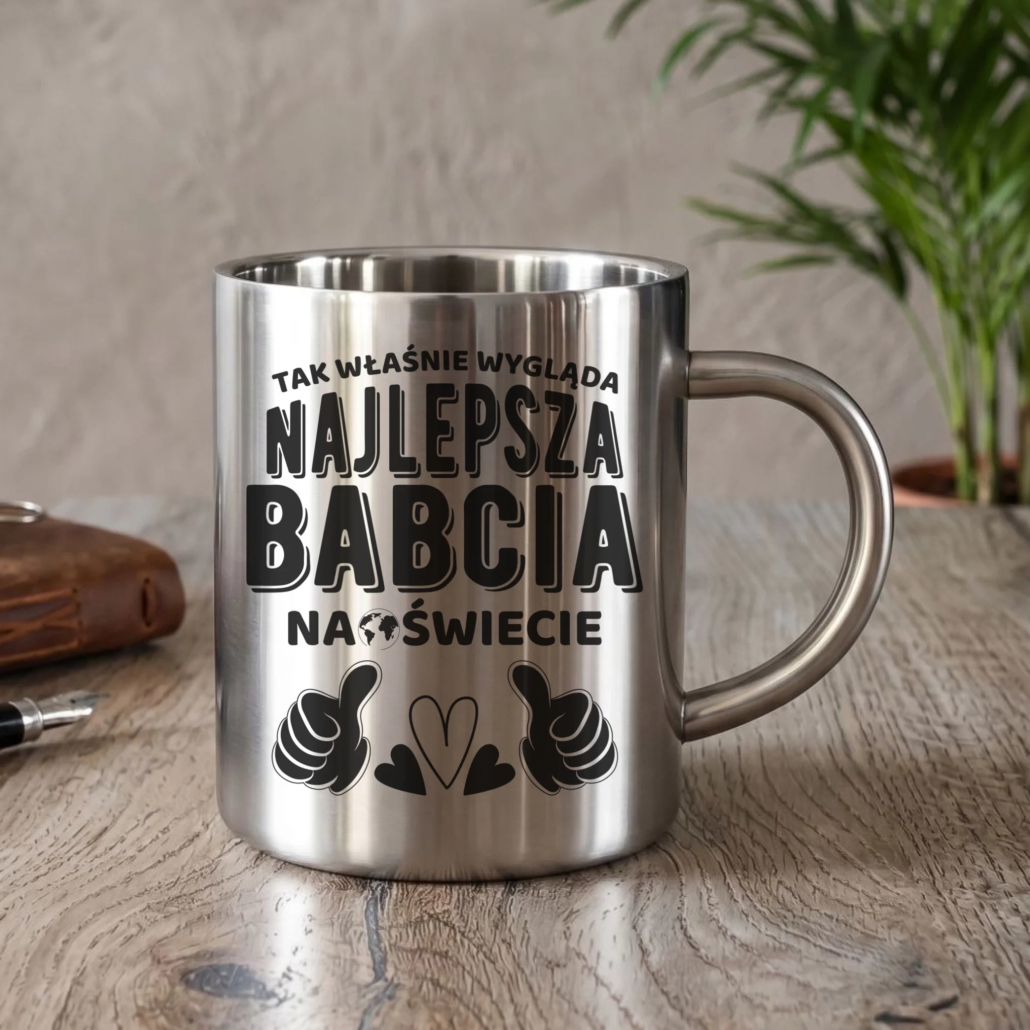 Kubek metalowy dla babci - Tak wygląda najlepsza babcia na świecie B24 - StoryCups.pl