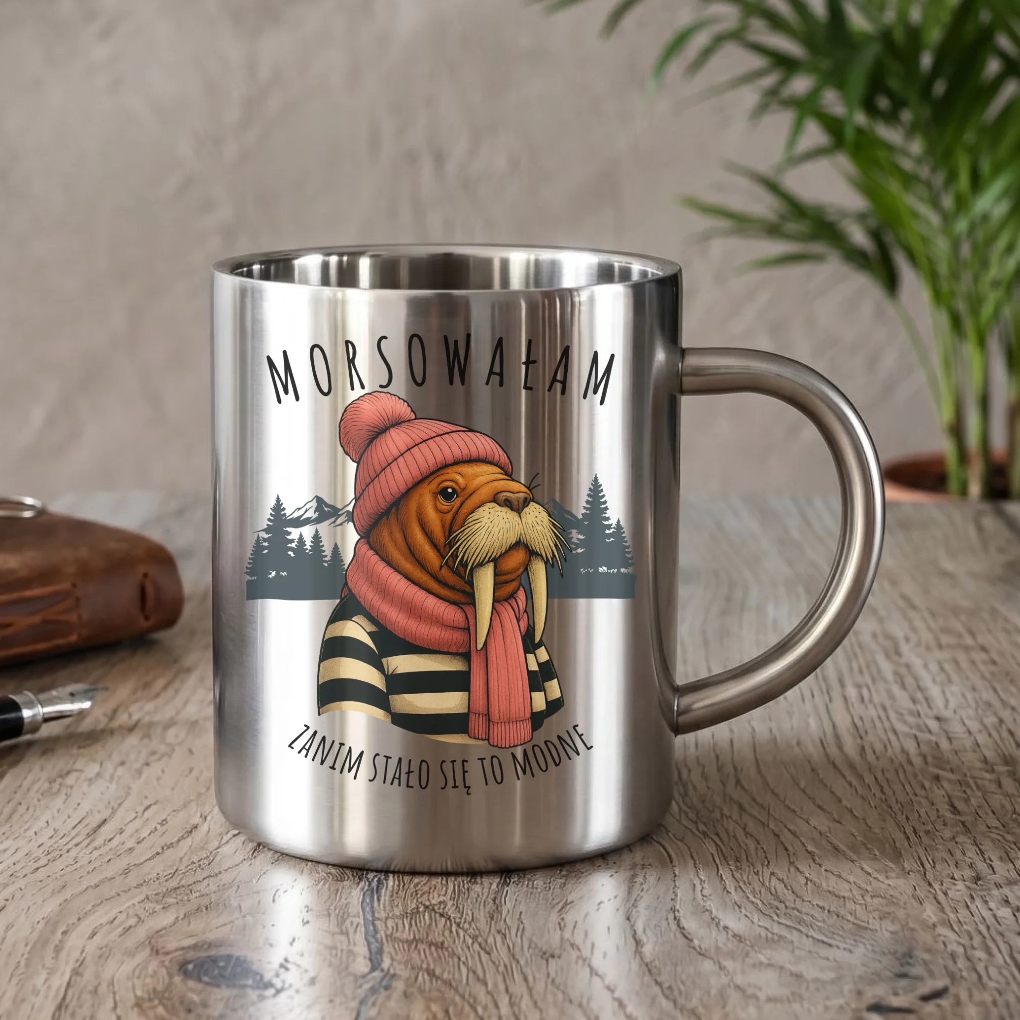 Kubek metalowy - prezent dla morsa - Morsowałam zanim stało się to modne - Mors HM21 - StoryCups.pl