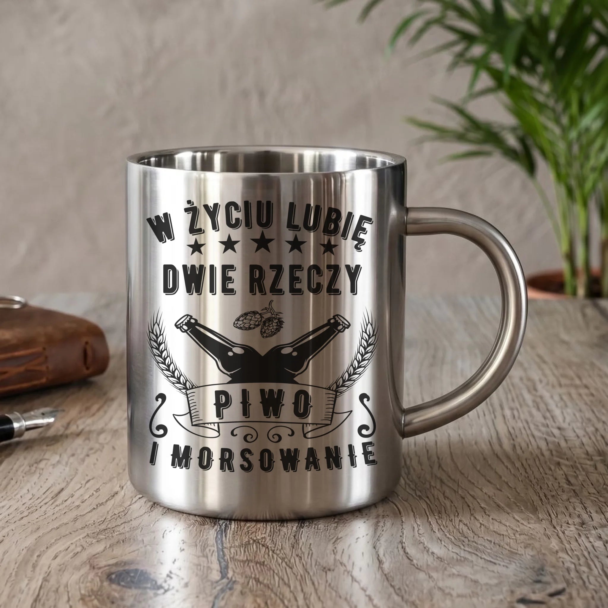 Kubek metalowy - prezent dla morsa - Piwo i morsowanie - Mors HM09 - StoryCups.pl