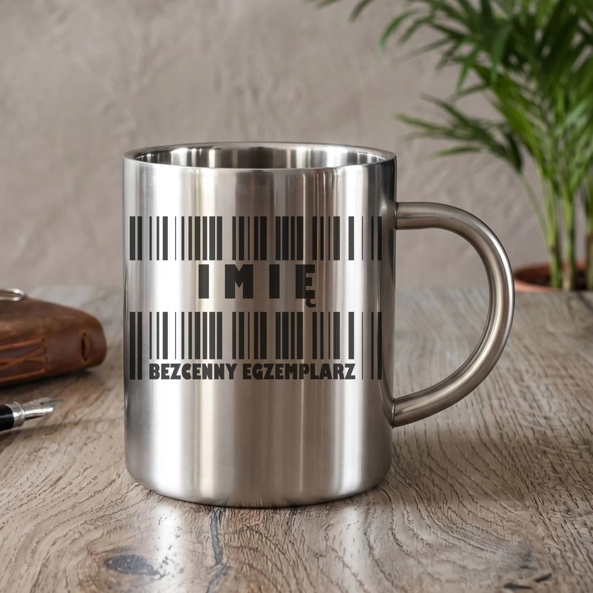Kubek metalowy - Bezcenny egzemplarz prezent dla niego - personalizowany DCH07 - StoryCups.pl