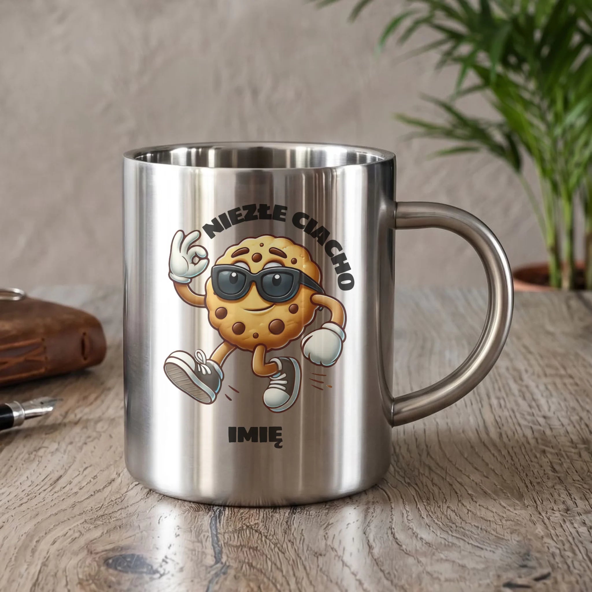 Kubek metalowy - Niezłe ciacho - personalizowany DCH31 - StoryCups.pl