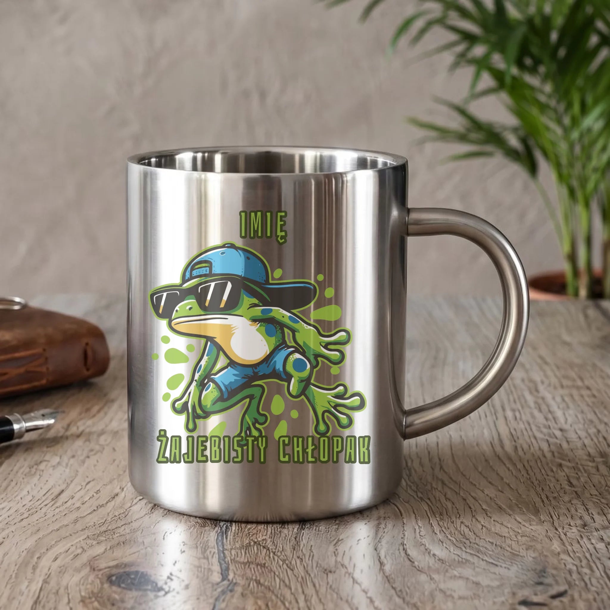 Kubek metalowy - Żajebisty Chłopak prezent na Dzień Chłopaka - personalizowany DCH02 - StoryCups.pl